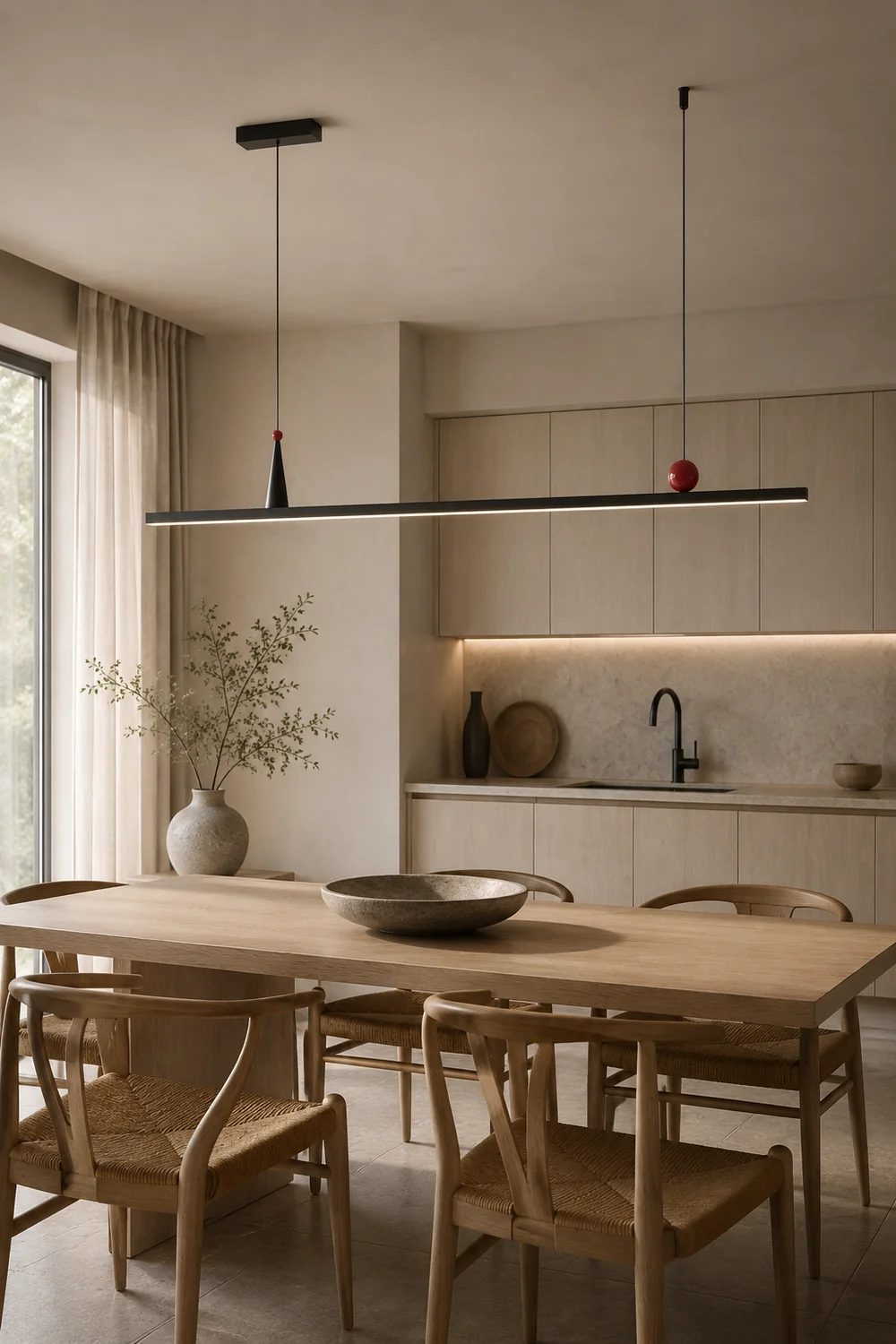 OSBELE Modern Black Linear Chandelier - Lumpaz