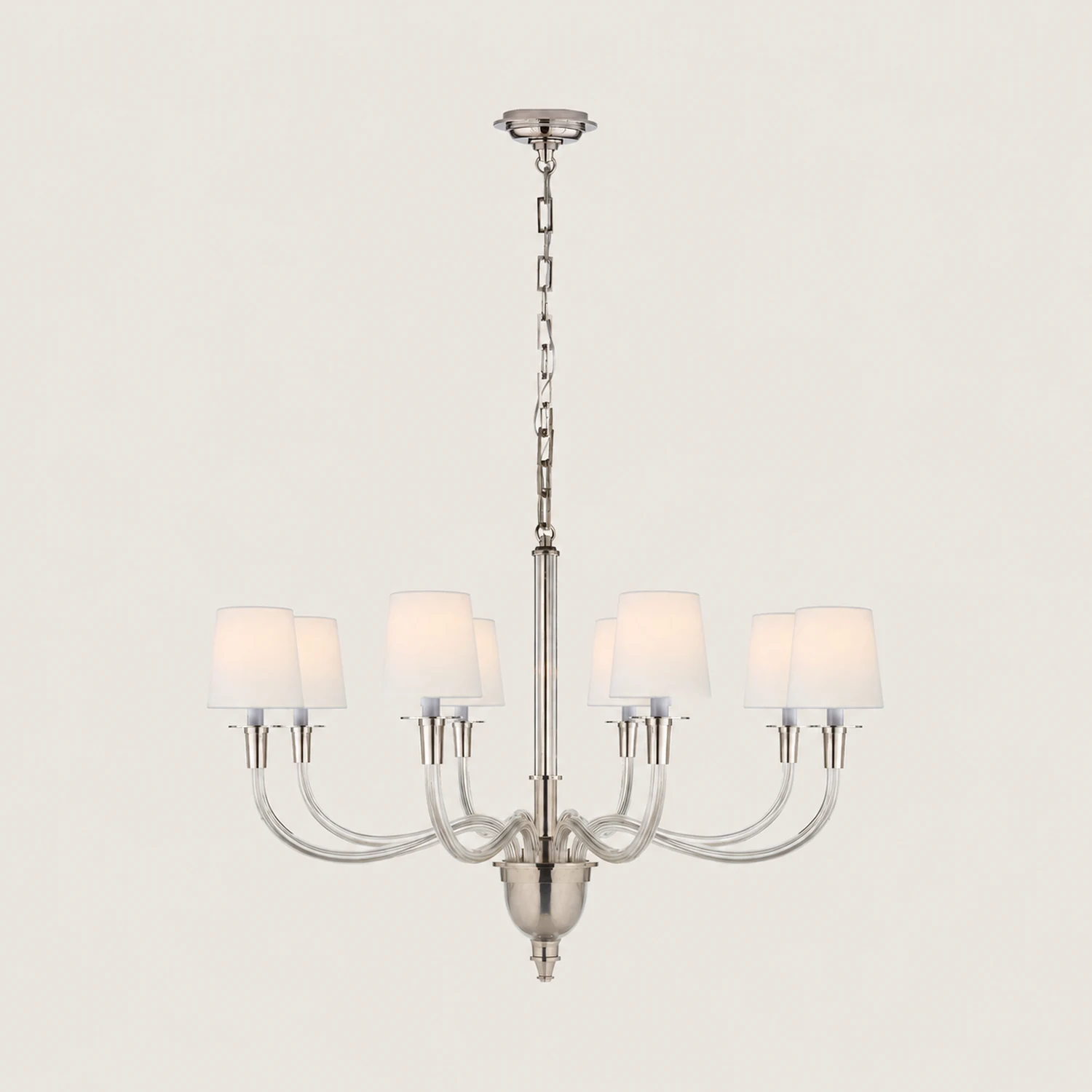 Vivian Modern Nickel Multi-Arm Chandelier - Lumpaz