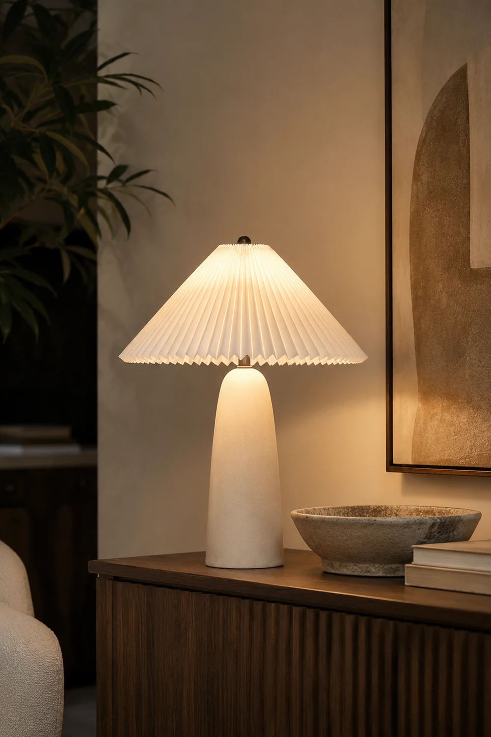 Louis Minimalist Cone Base Table Lamp - Lumpaz
