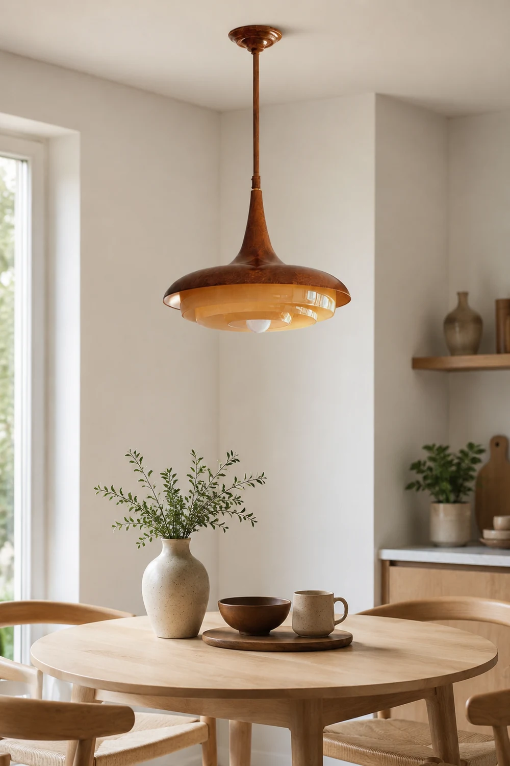 Mid-Century Wood Pendant Light - Lumpaz