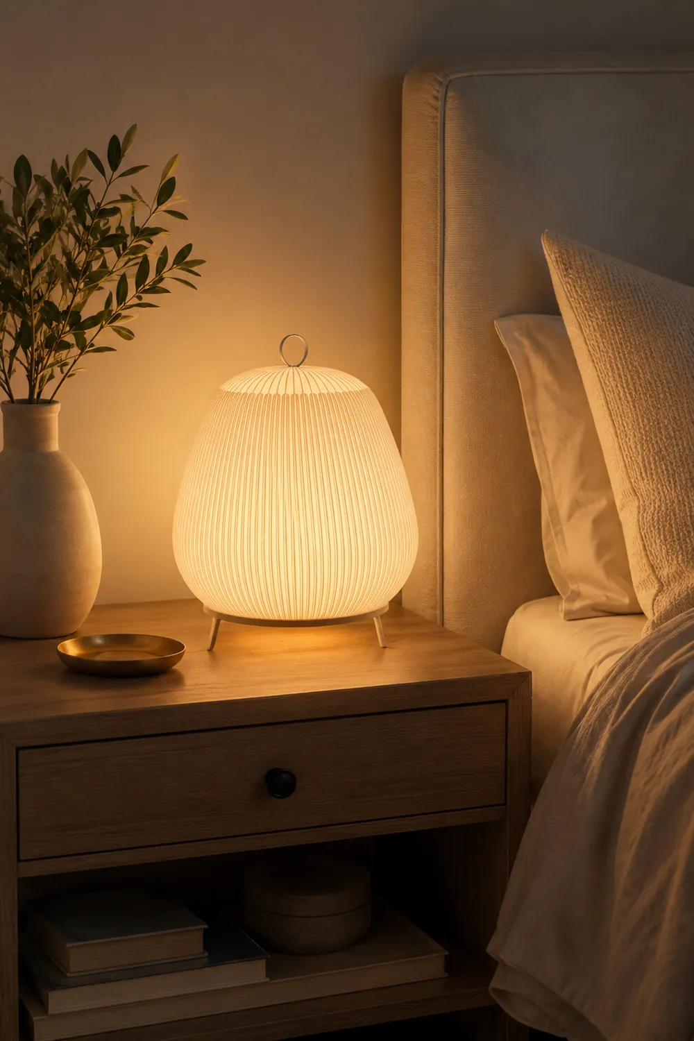 Textured Dome  Lantern Knit Table Lamp - Lumpaz