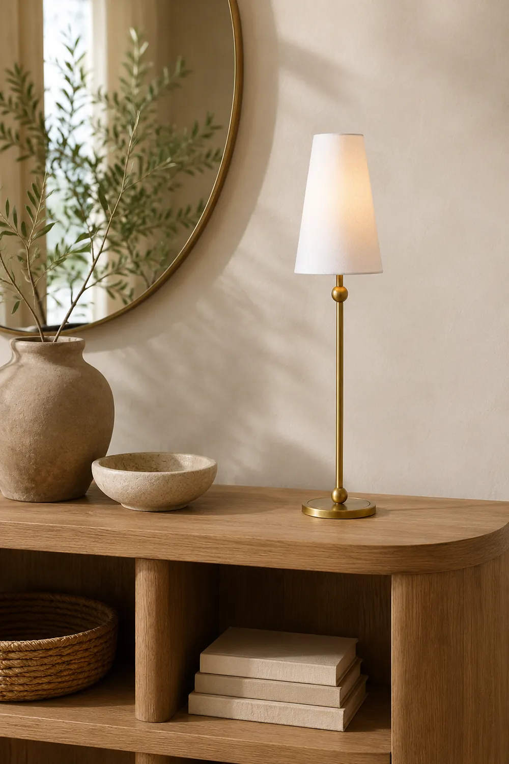 Palmer Slim Brass Accent Table Lamp - Lumpaz