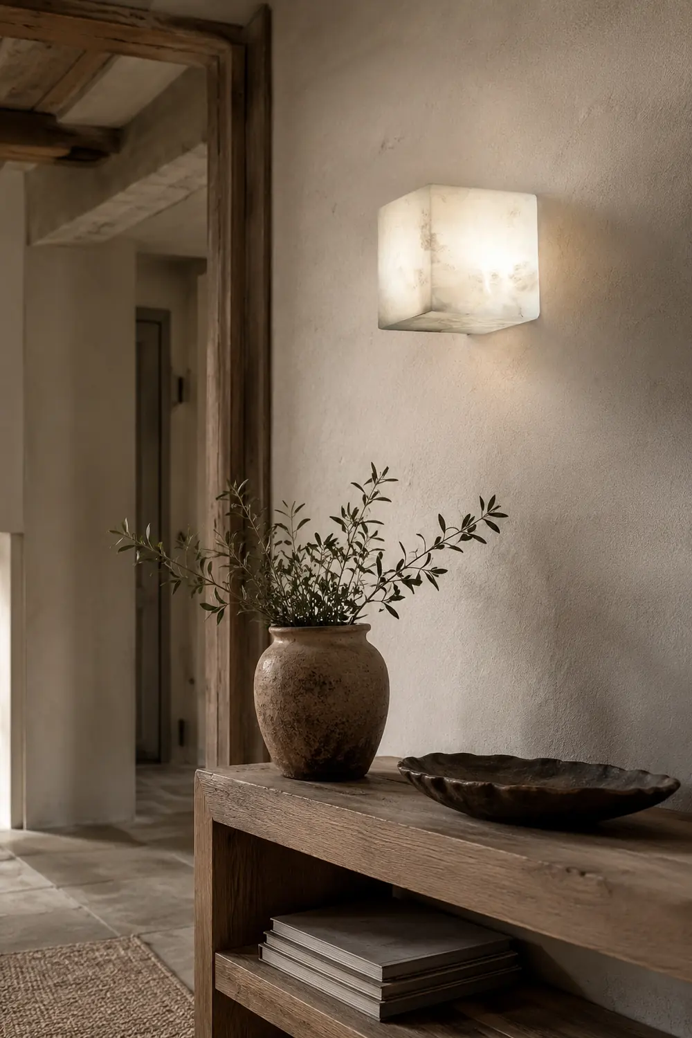 Alabaster Cube Wall Light - Lumpaz