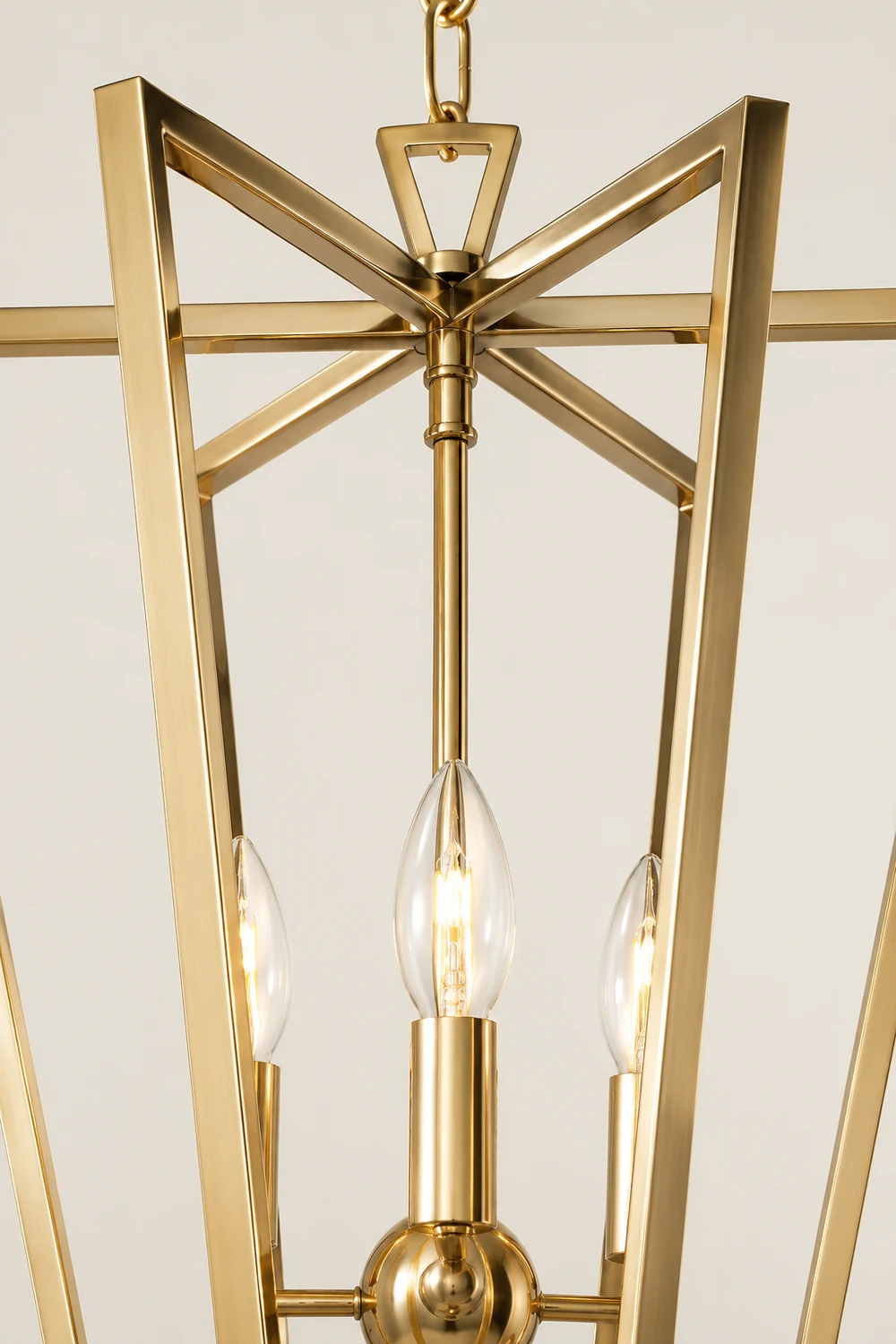 Frame gold cage chandelier - Lumpaz