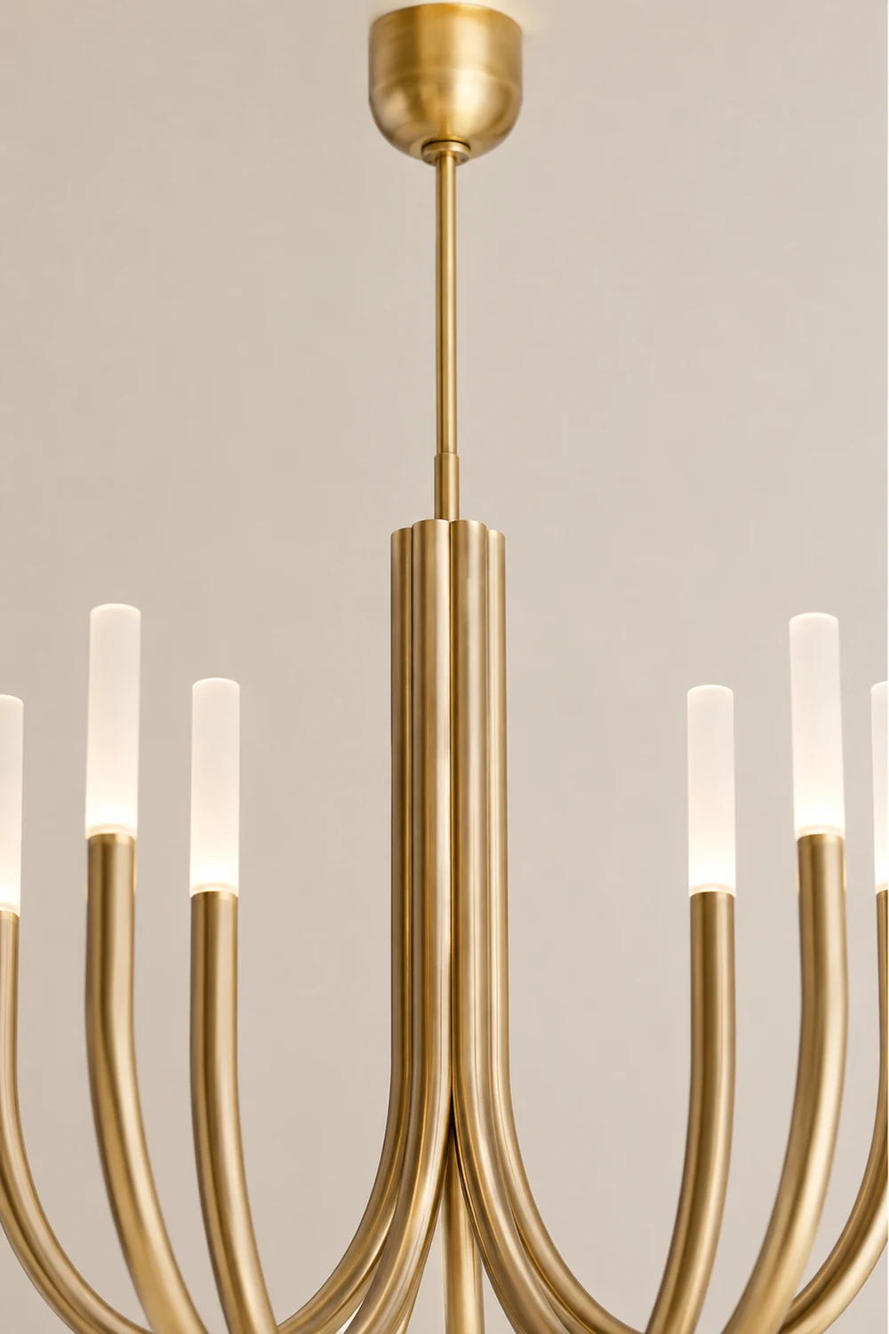 Rousseau 8-Light Brass Candle Chandelier - Lumpaz