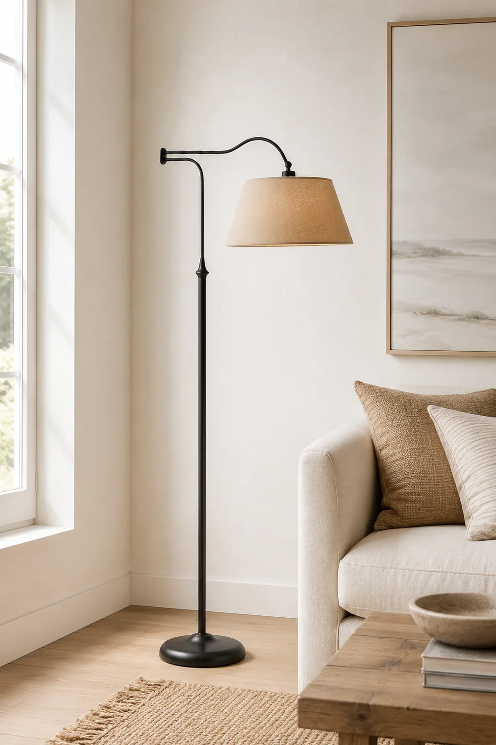 Adesso 3349-26 Rodeo Linen Floor Lamp - Lumpaz