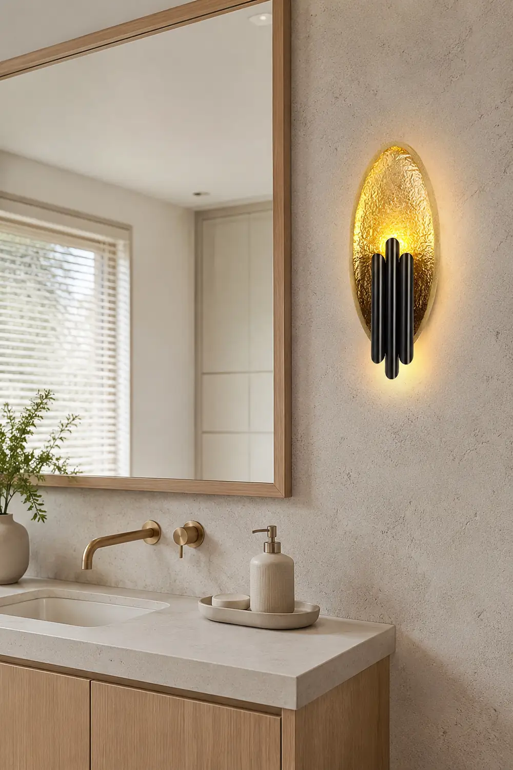 Electroplated Iron Oval Wall Light - Lumpaz