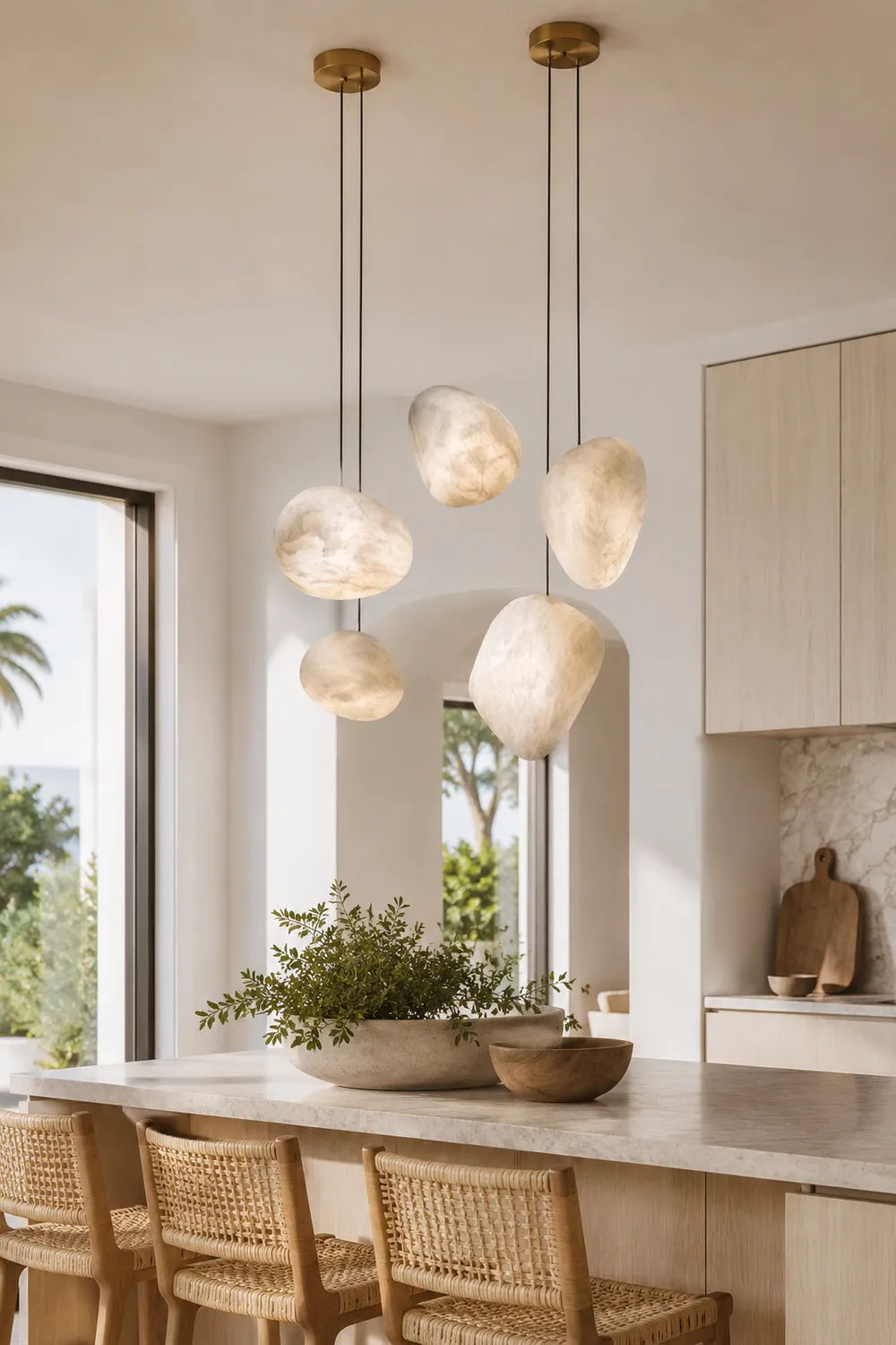 Pebble Alabaster Pendant Light - Lumpaz