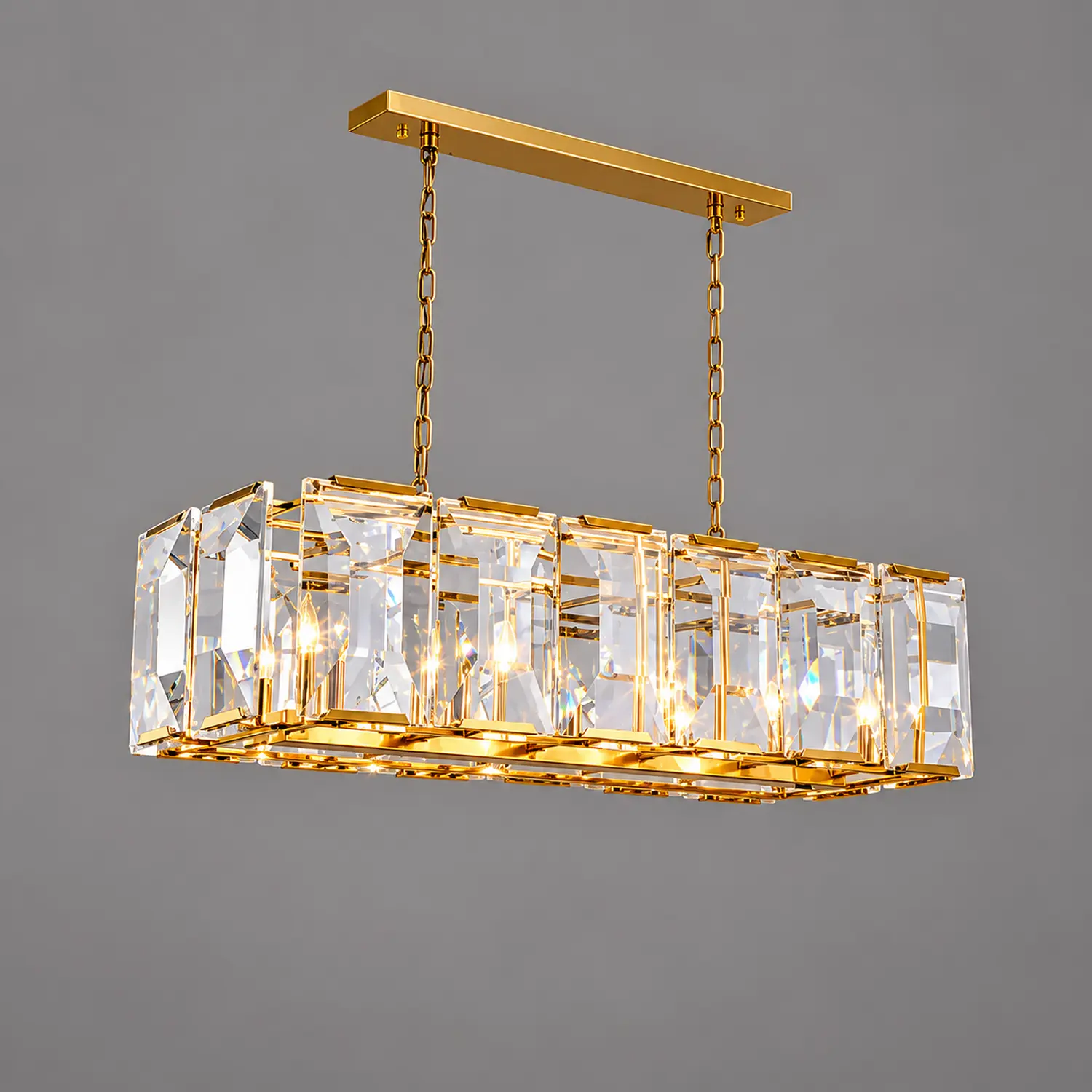 Crystal Rectangular Chandelier - Lumpaz