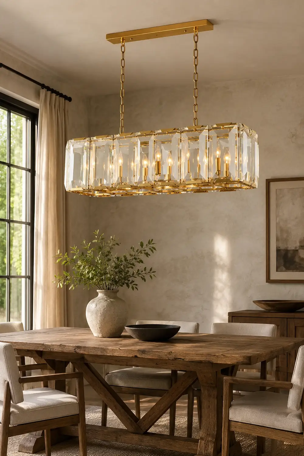 Crystal Rectangular Chandelier - Lumpaz