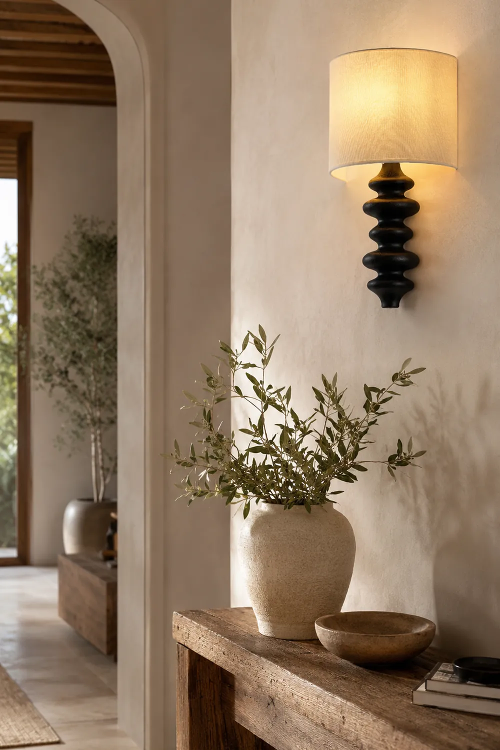 fishbone solid wood wall lamp - Lumpaz