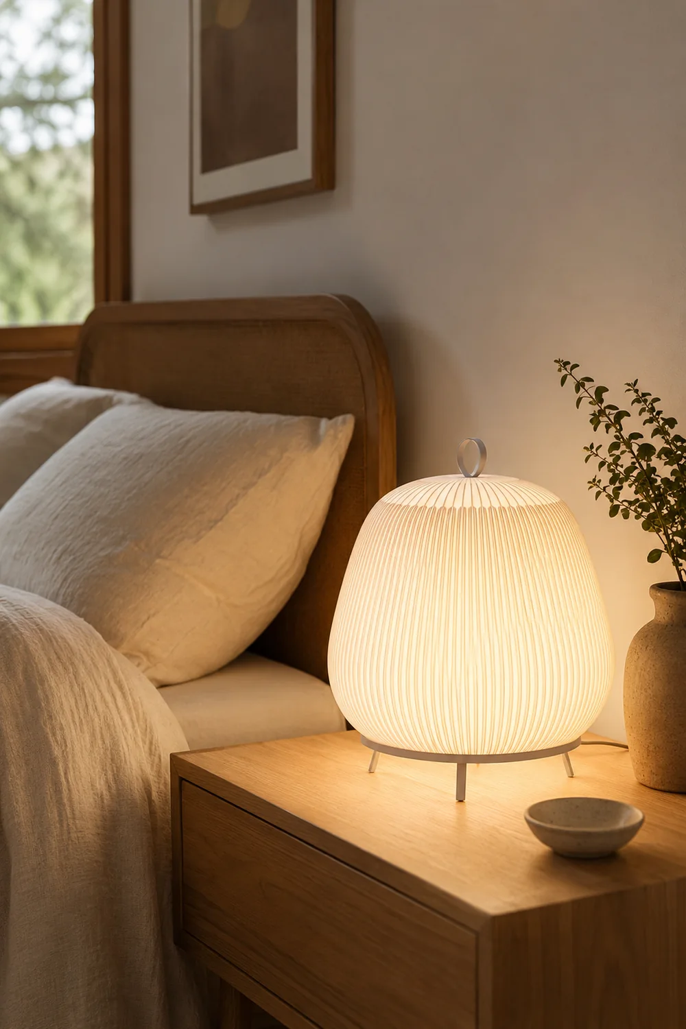 Textured Dome  Lantern Knit Table Lamp - Lumpaz