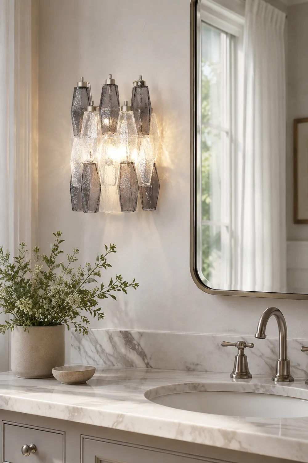 Murano Rhombus Glass Wall Lamp - Lumpaz