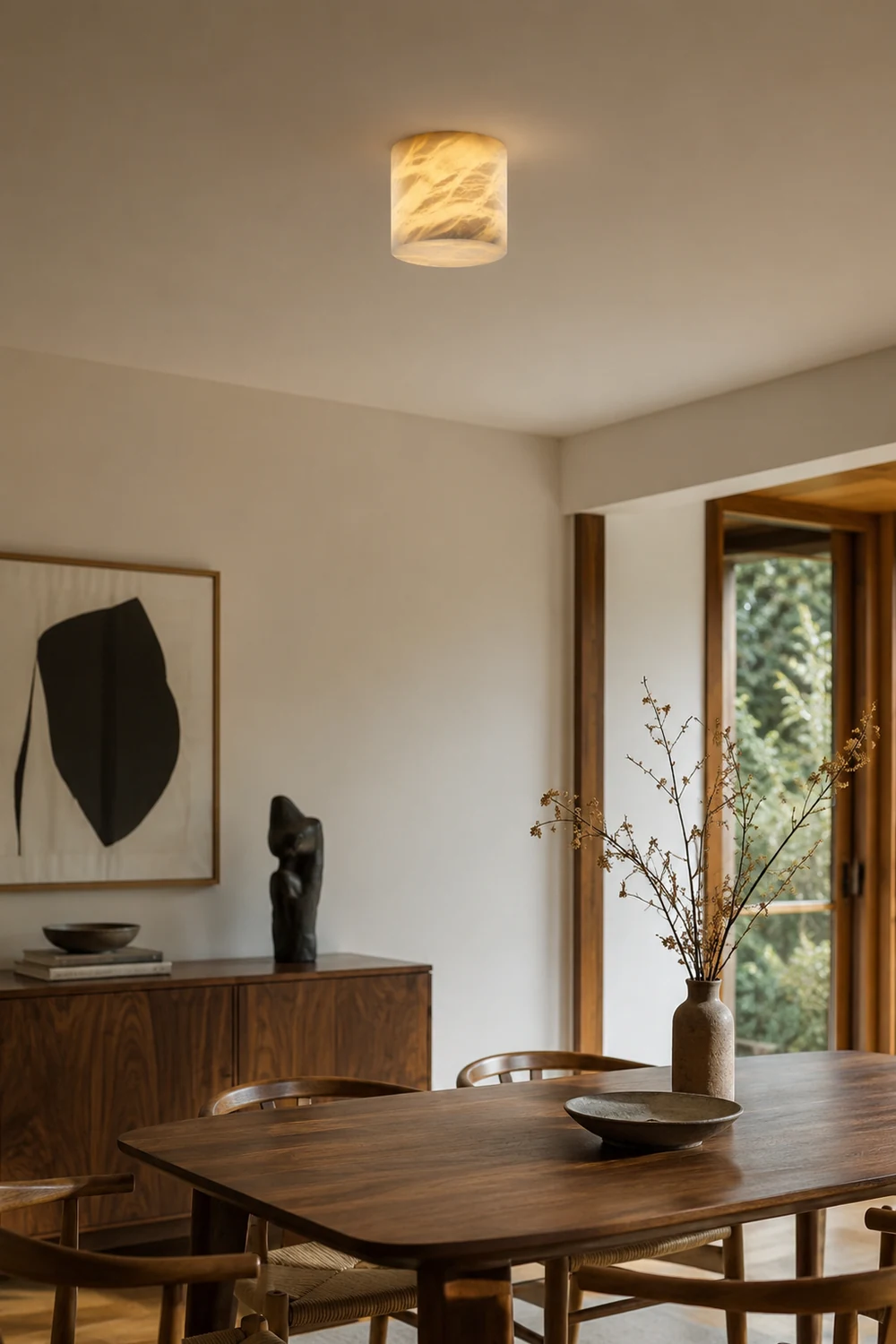 Small Alabaster Ceiling Light - Lumpaz