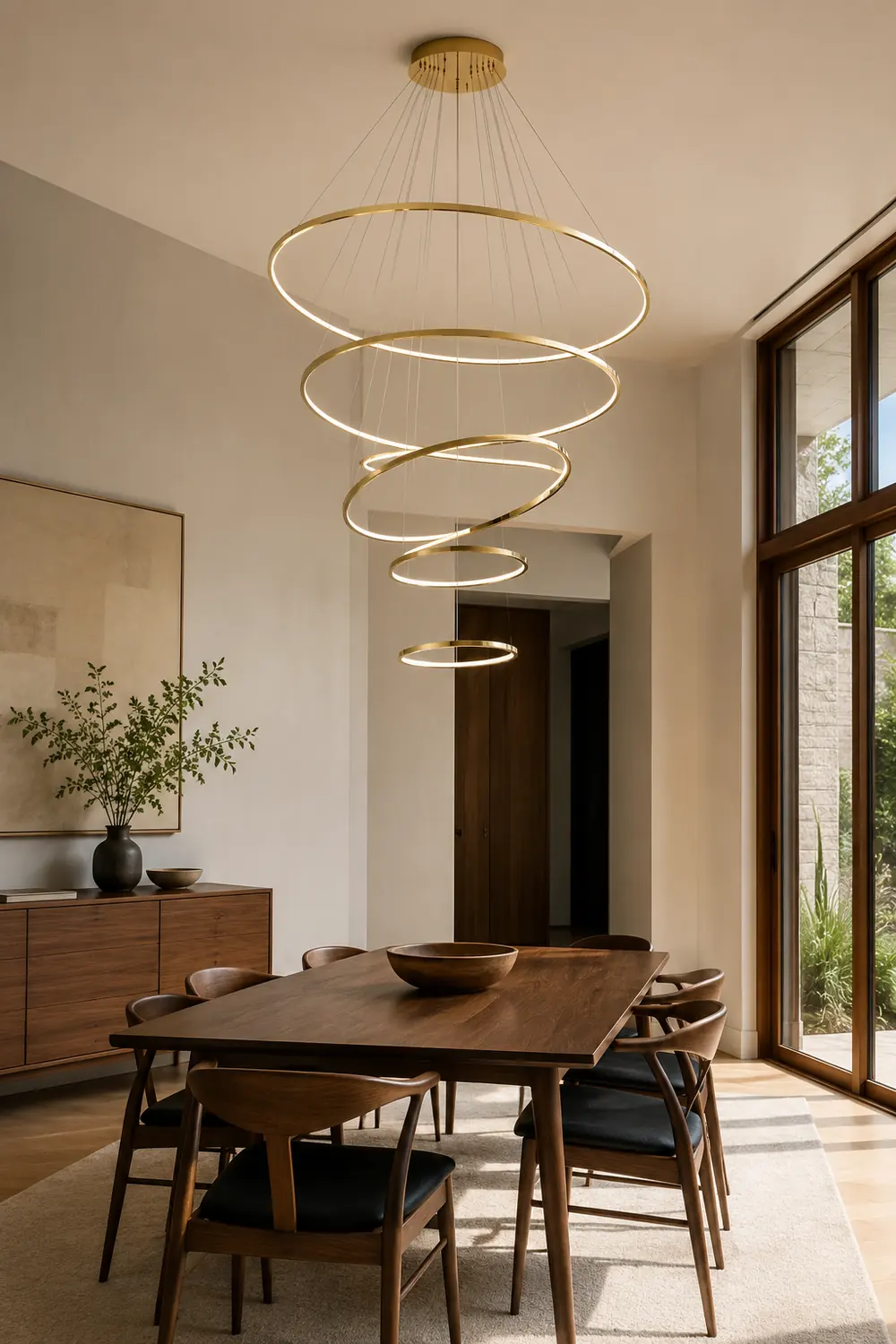 TLANX Large Tiered Ring Foyer Chandelier - Lumpaz