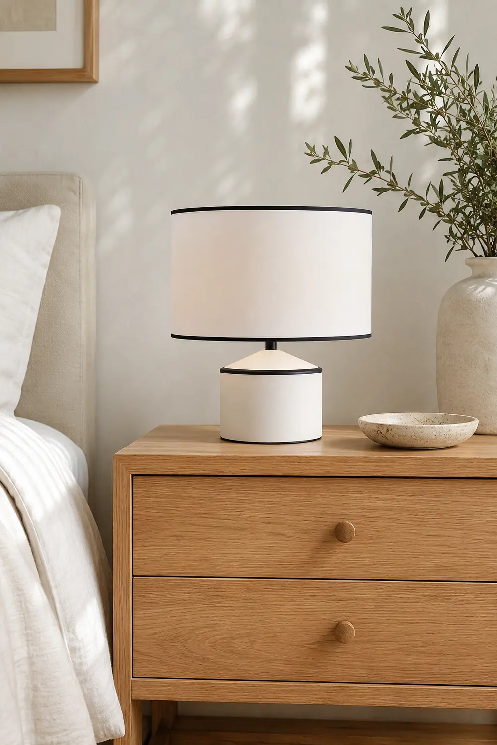 Cyls Minimalist Drum Shade Table Lamp - Lumpaz
