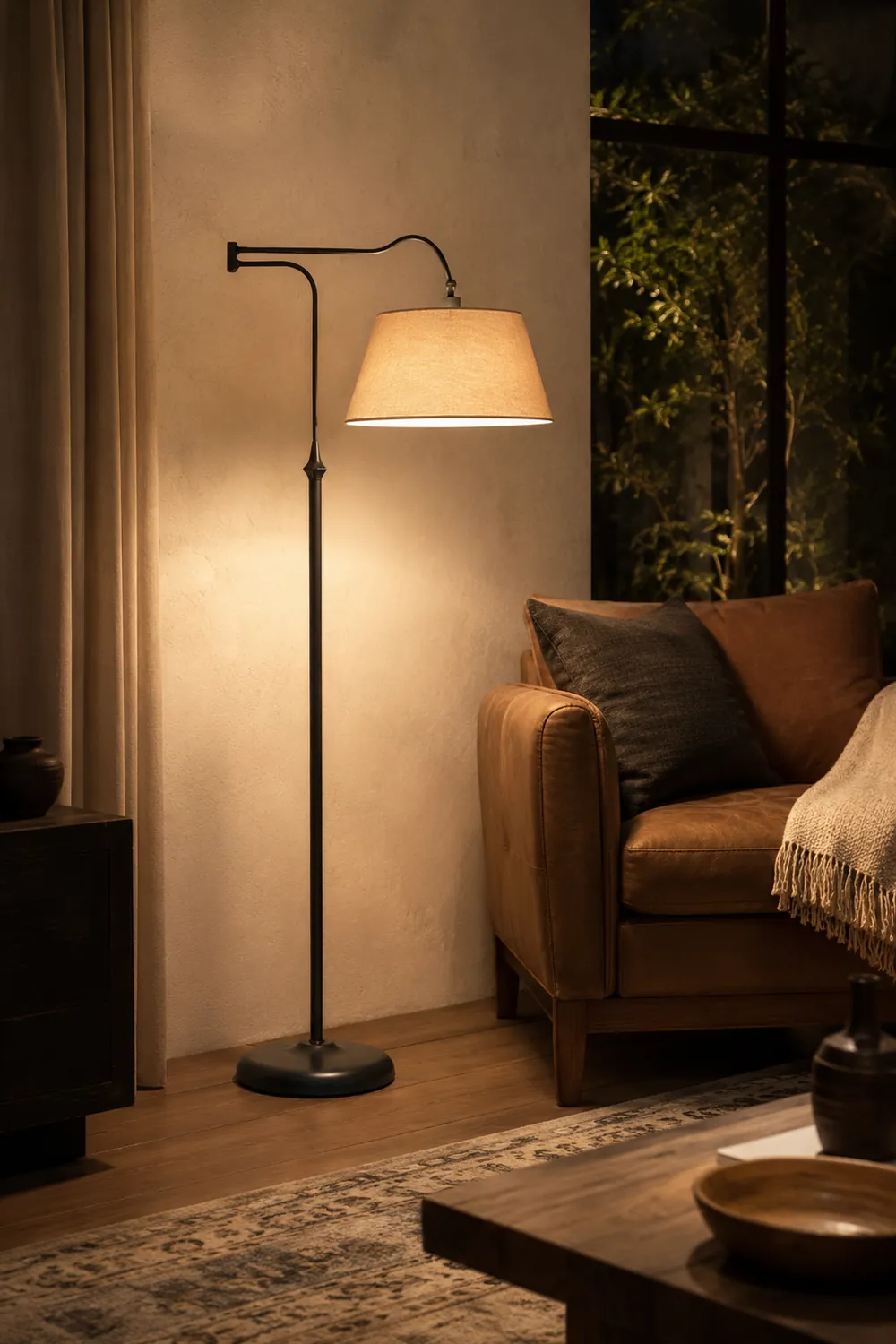 Adesso 3349-26 Rodeo Linen Floor Lamp - Lumpaz