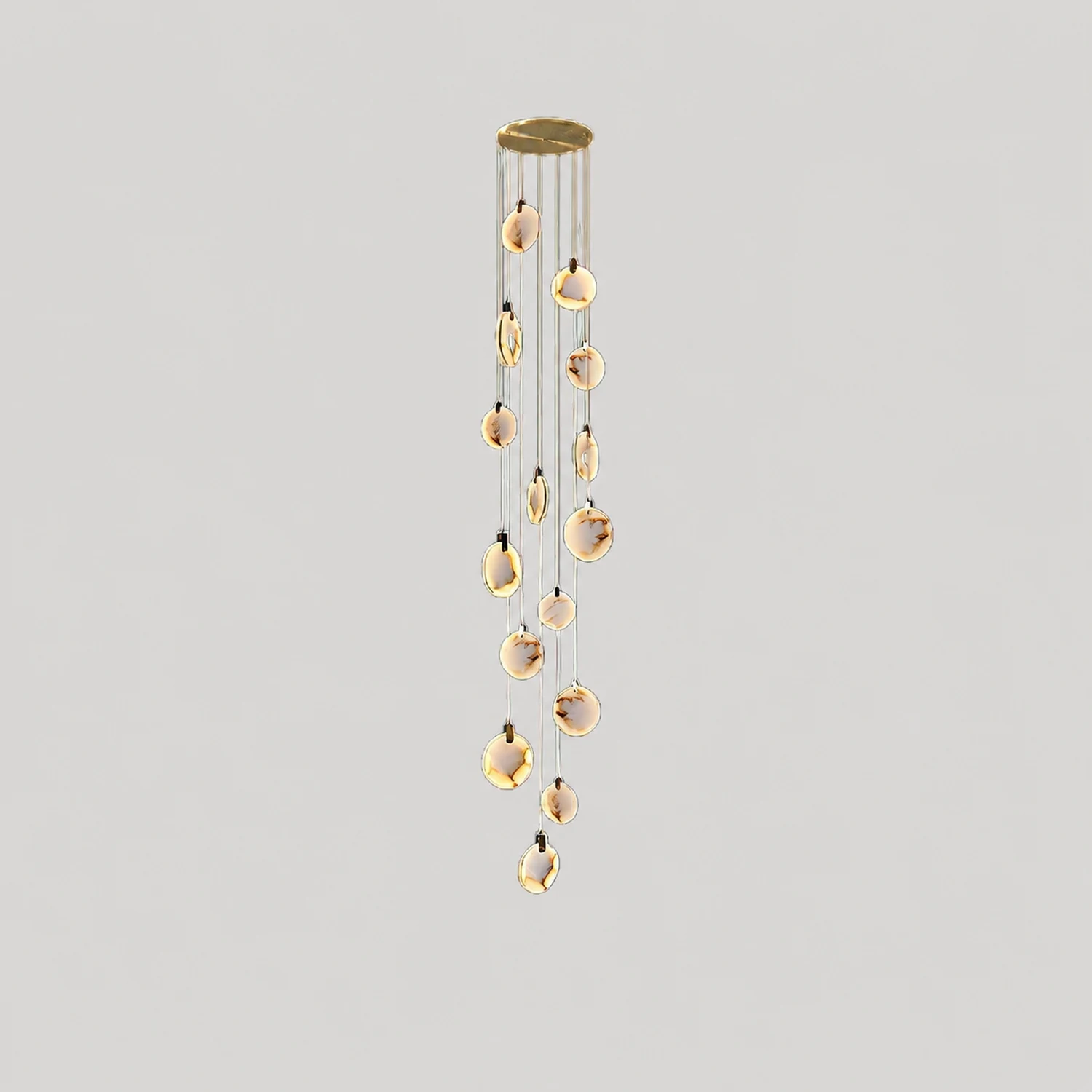 Tiered Alabaster Staircase Chandelier - Lumpaz