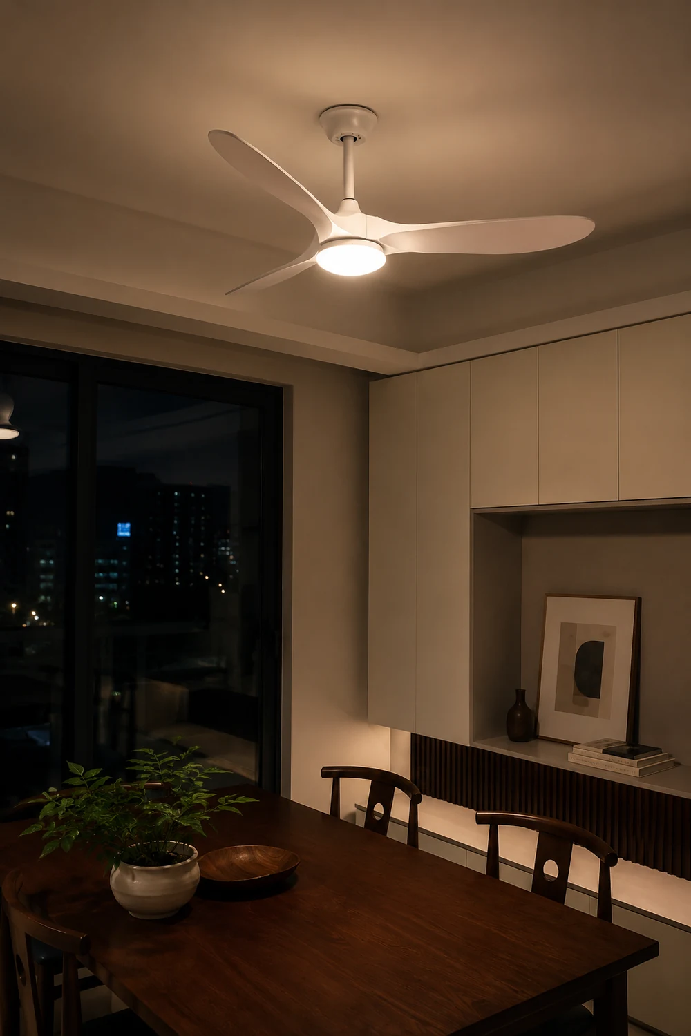 Modern ABS Ceiling Fan Light - Lumpaz