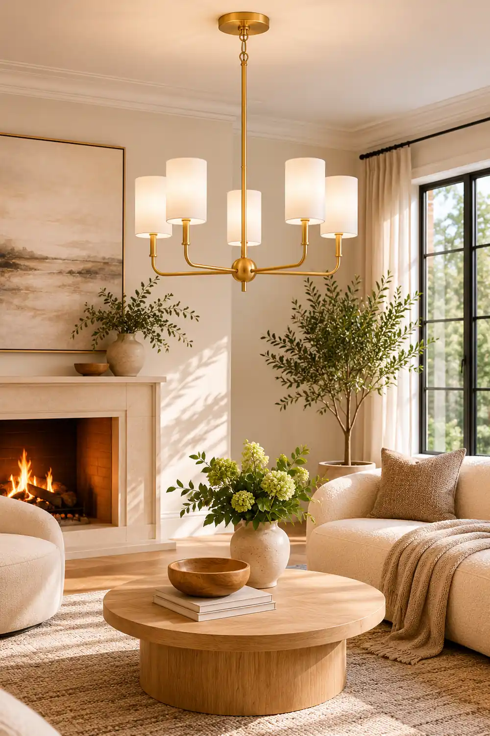 Foxdale Brass Chandelier - Lumpaz