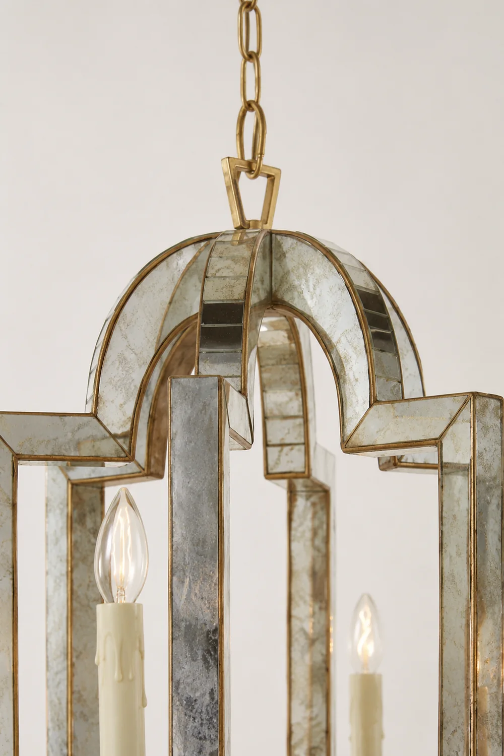 Art Deco Mirrored Candle Chandelier - Lumpaz