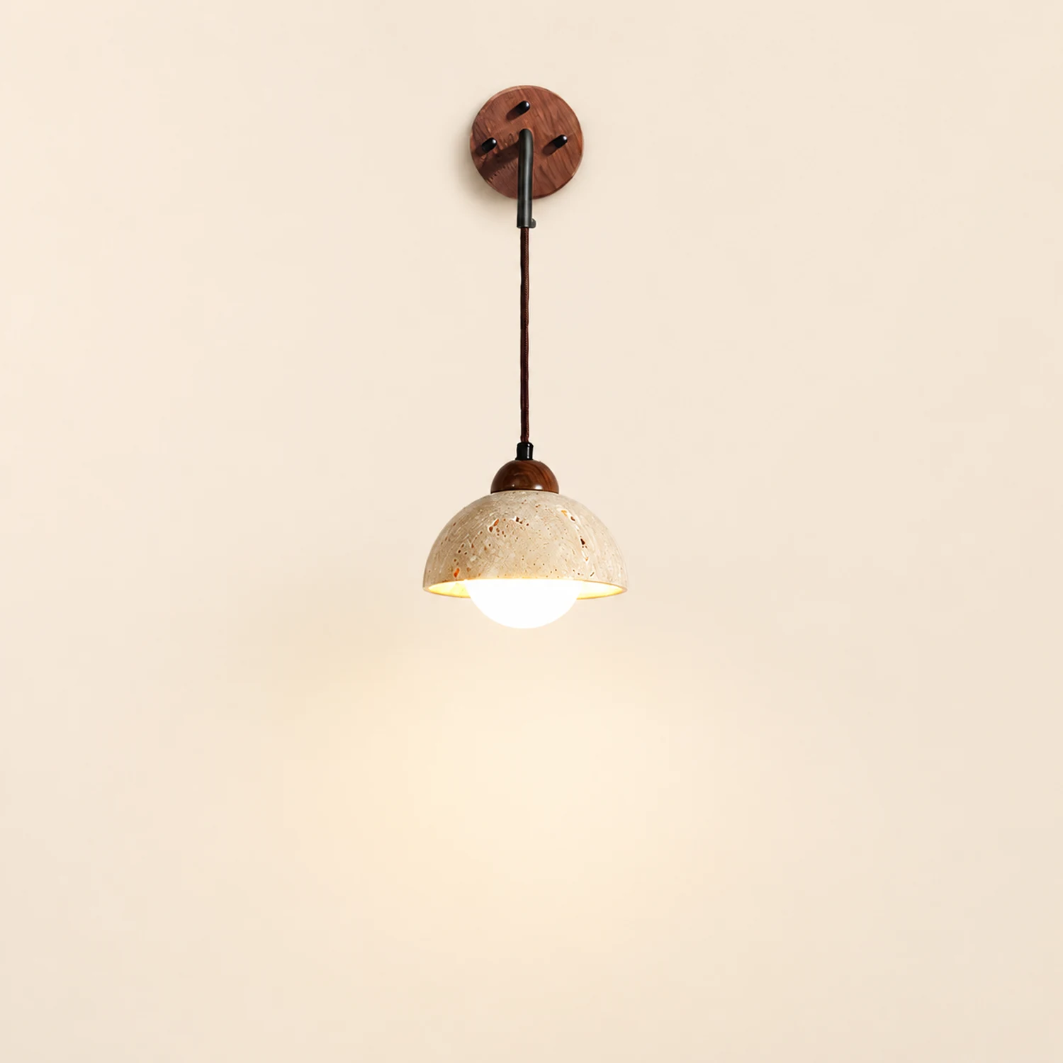 Wabi-sabi texture stone wall lamp - Lumpaz