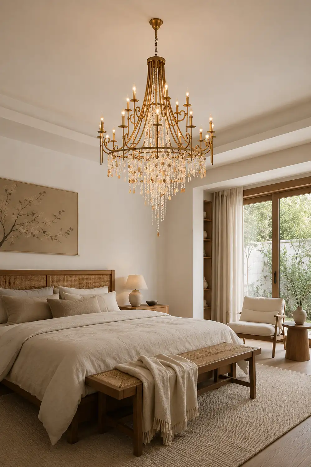 Tatum Lux American Shell Crystal Chandelier - Lumpaz