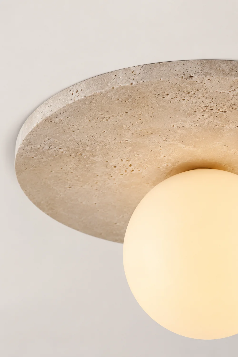 Minimalist Stone Disc Ceiling Light - Lumpaz