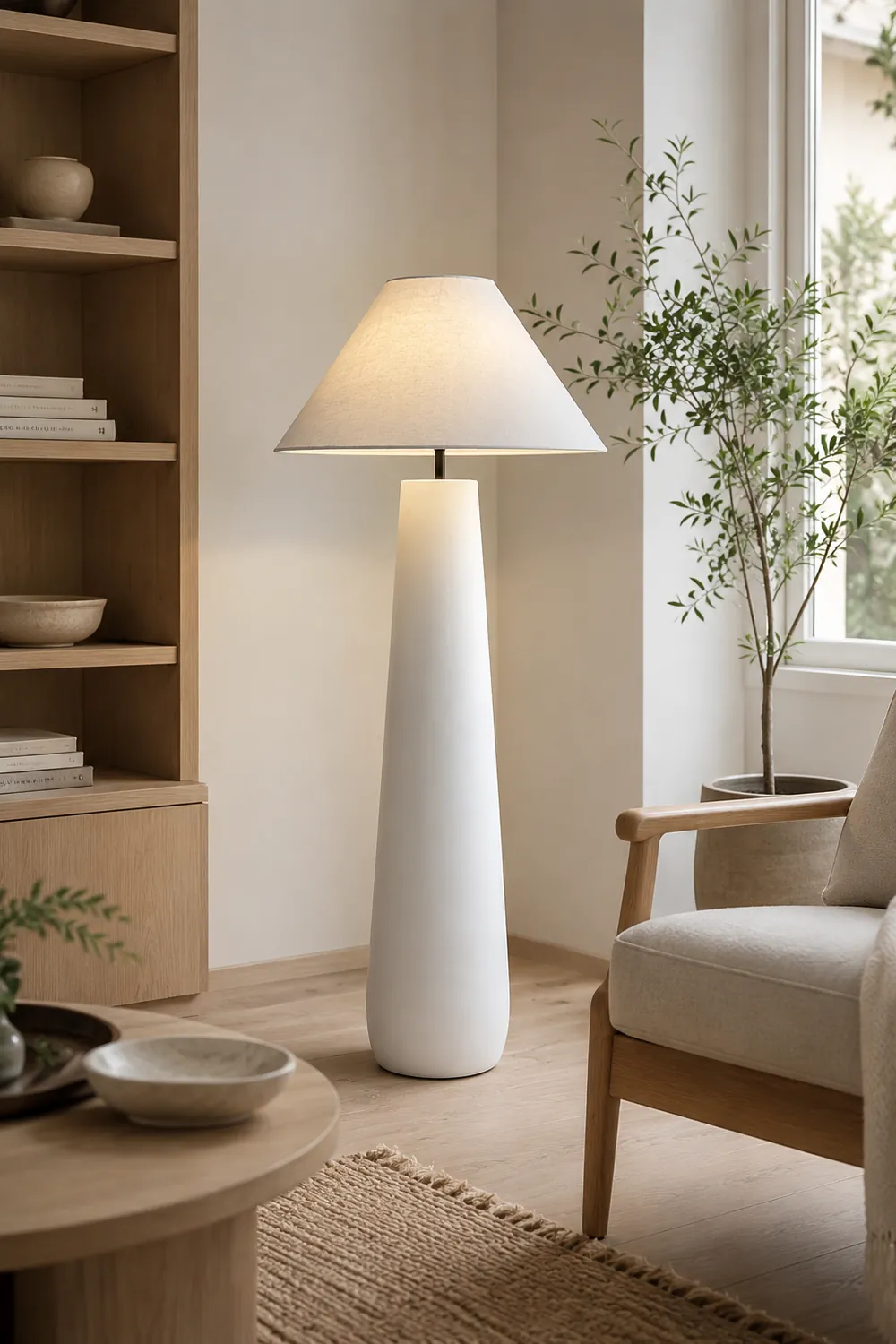 Kara Mann Polar Cement Floor Lamp - Lumpaz