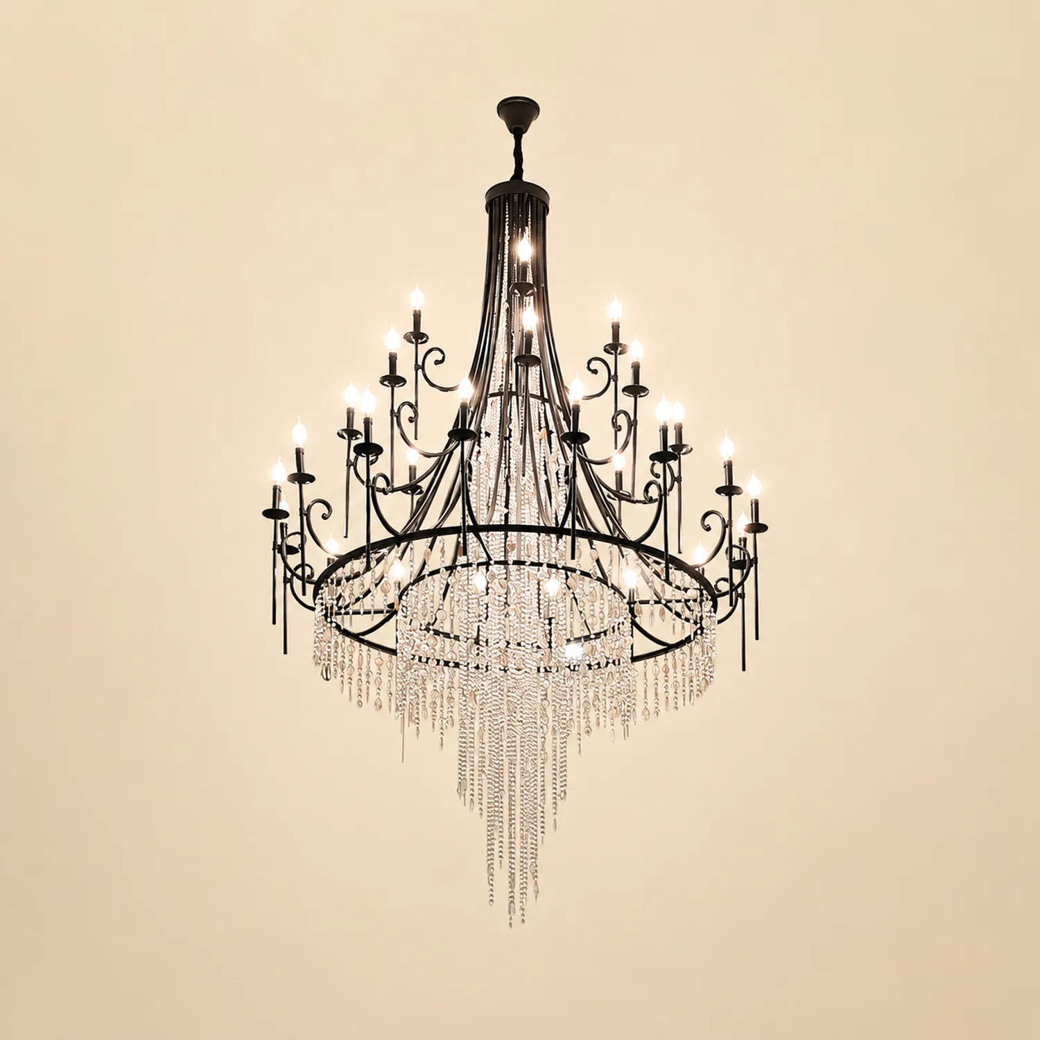 Tatum Lux American Shell Crystal Chandelier - Lumpaz