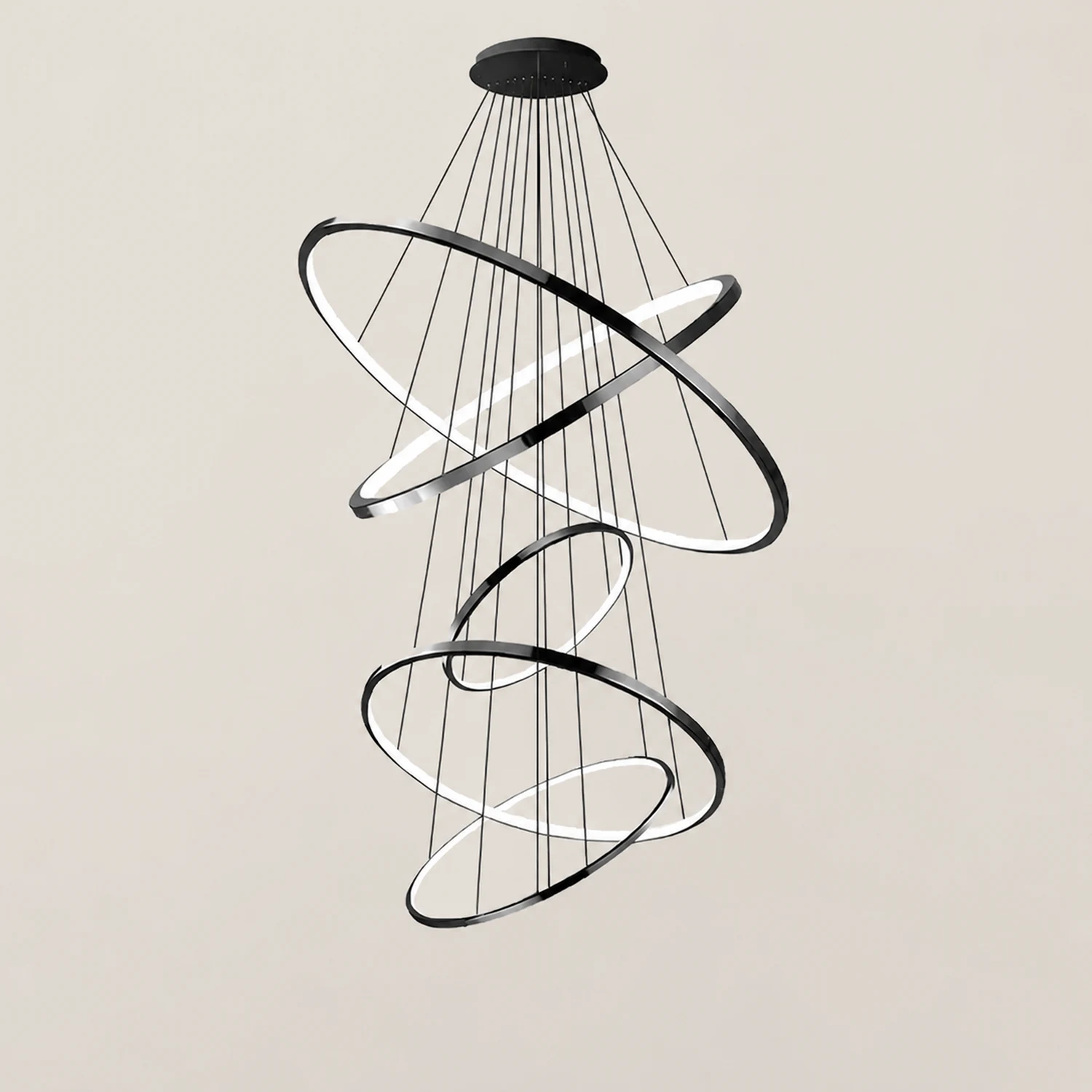 TLANX Large Tiered Ring Foyer Chandelier - Lumpaz