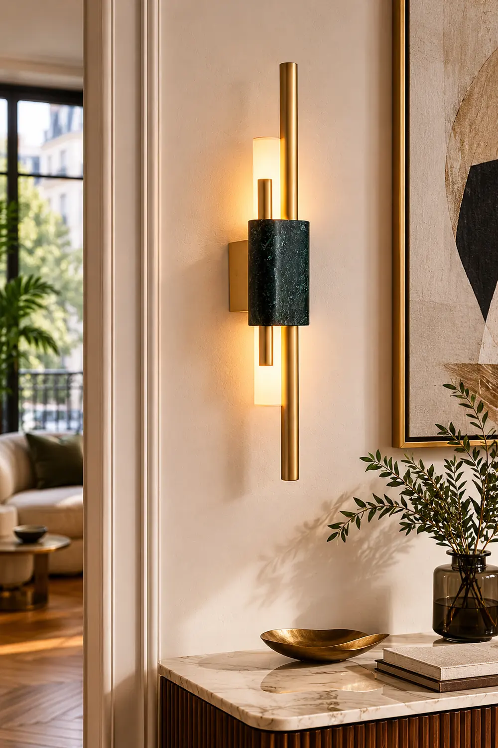 Bert Frank Tanto Marble Linear Wall Light - Lumpaz