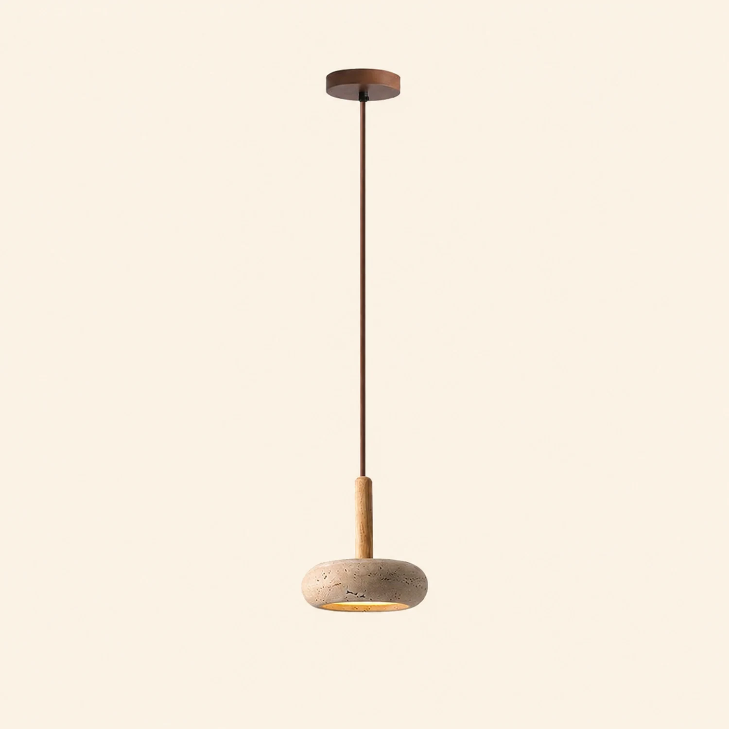 Hourglass Travertine Pendant Light - Lumpaz
