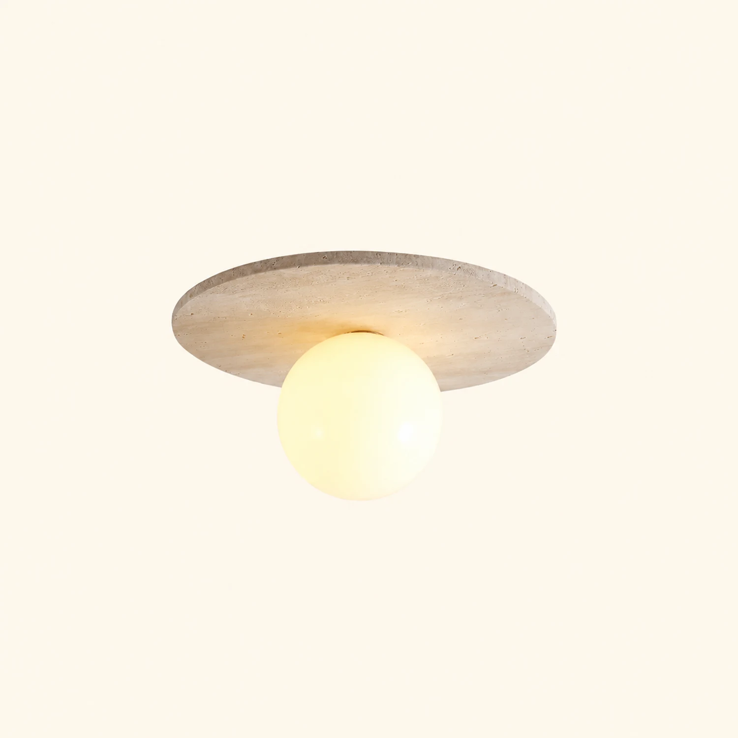 Minimalist Stone Disc Ceiling Light - Lumpaz
