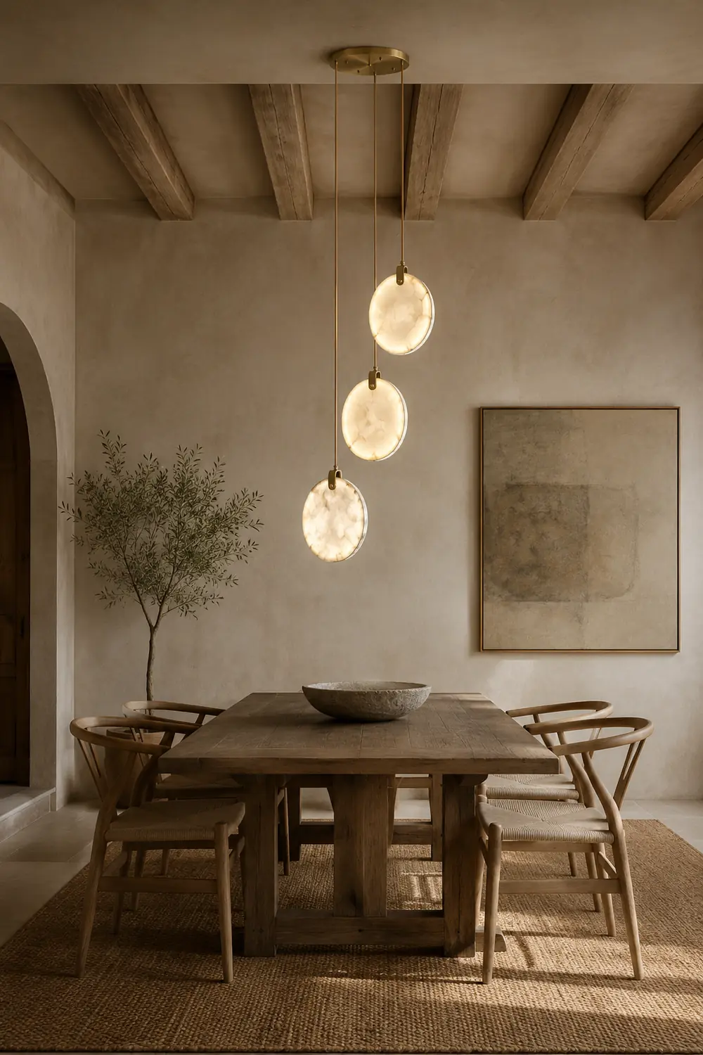 Tiered Alabaster Staircase Chandelier - Lumpaz