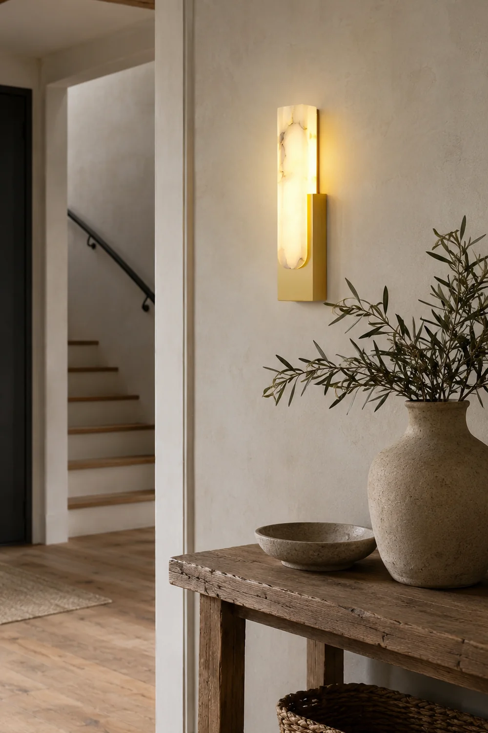 Contemporary Marble LED Wall Sconce - Lumpaz