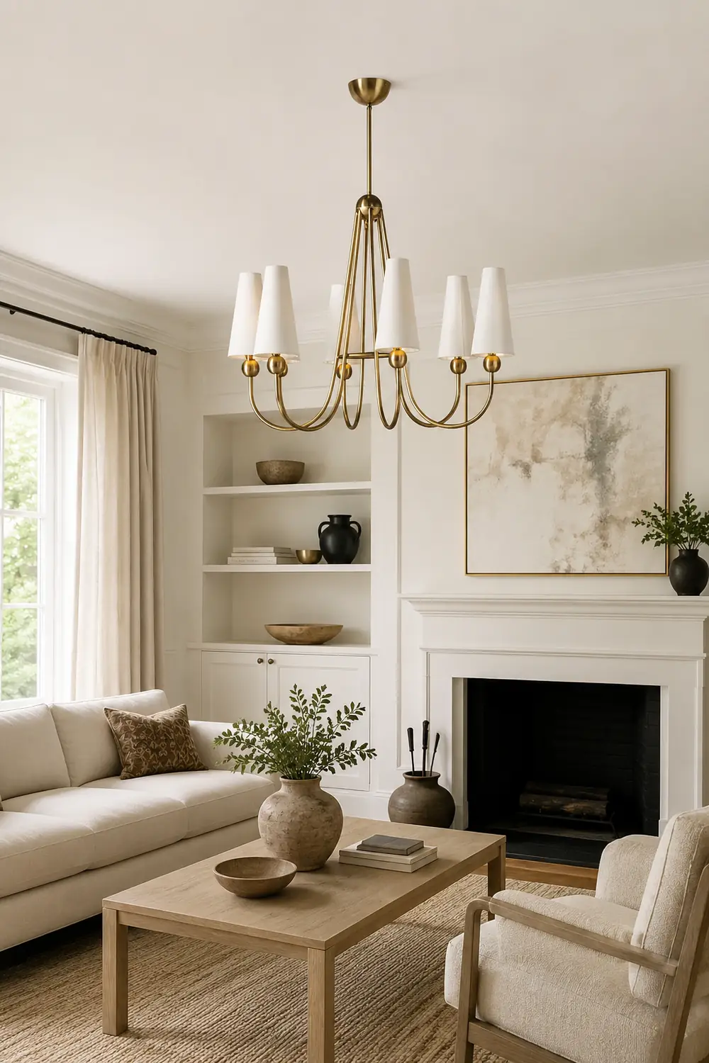 Brass Frame Mavis Chandelier - Lumpaz