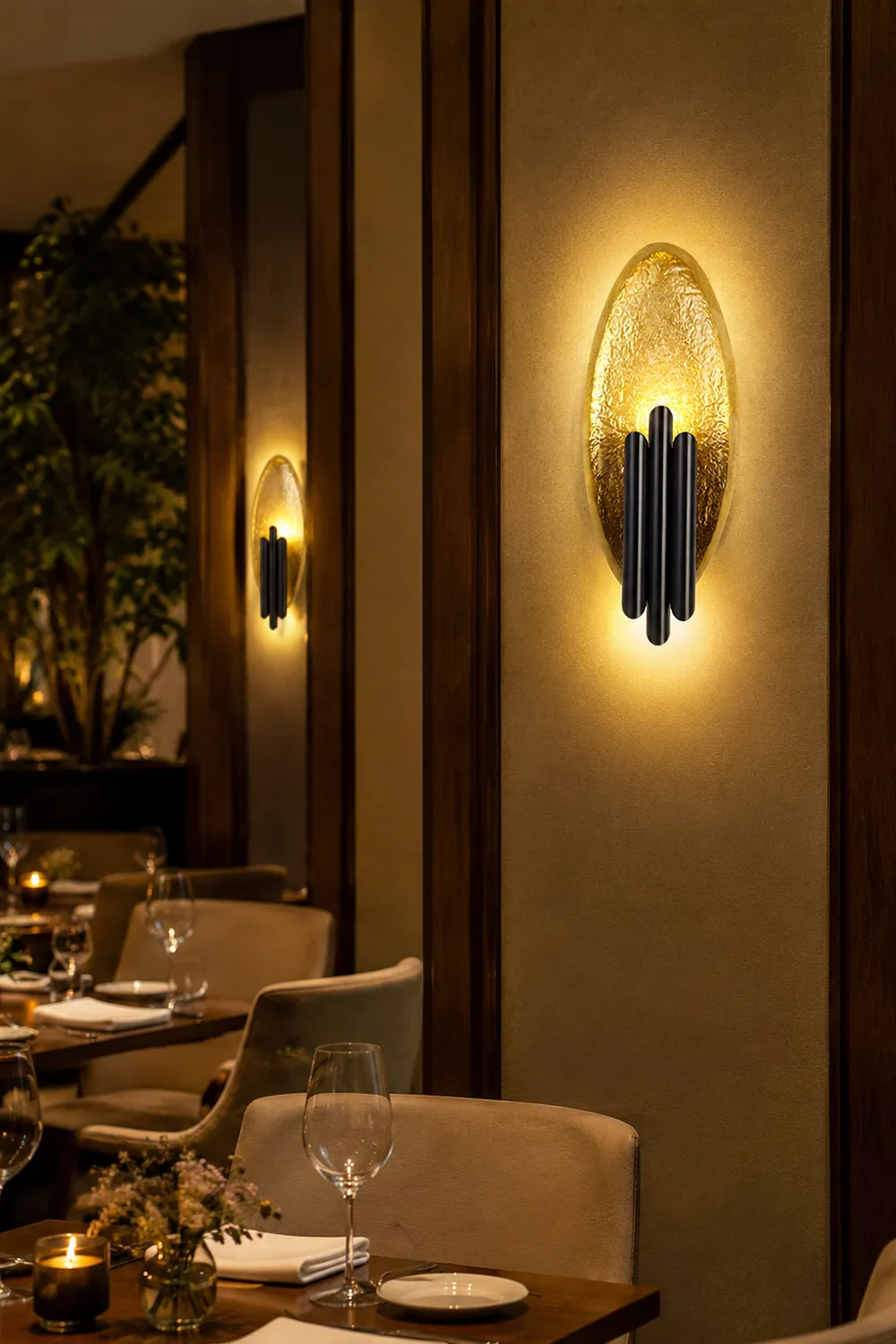 Electroplated Iron Oval Wall Light - Lumpaz
