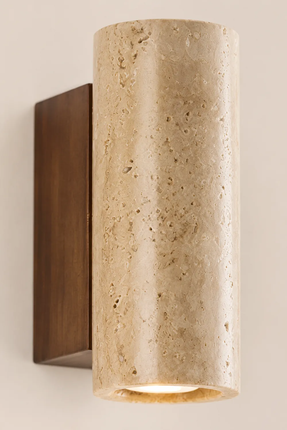 Travertine Cylinder Wall Lamp - Lumpaz