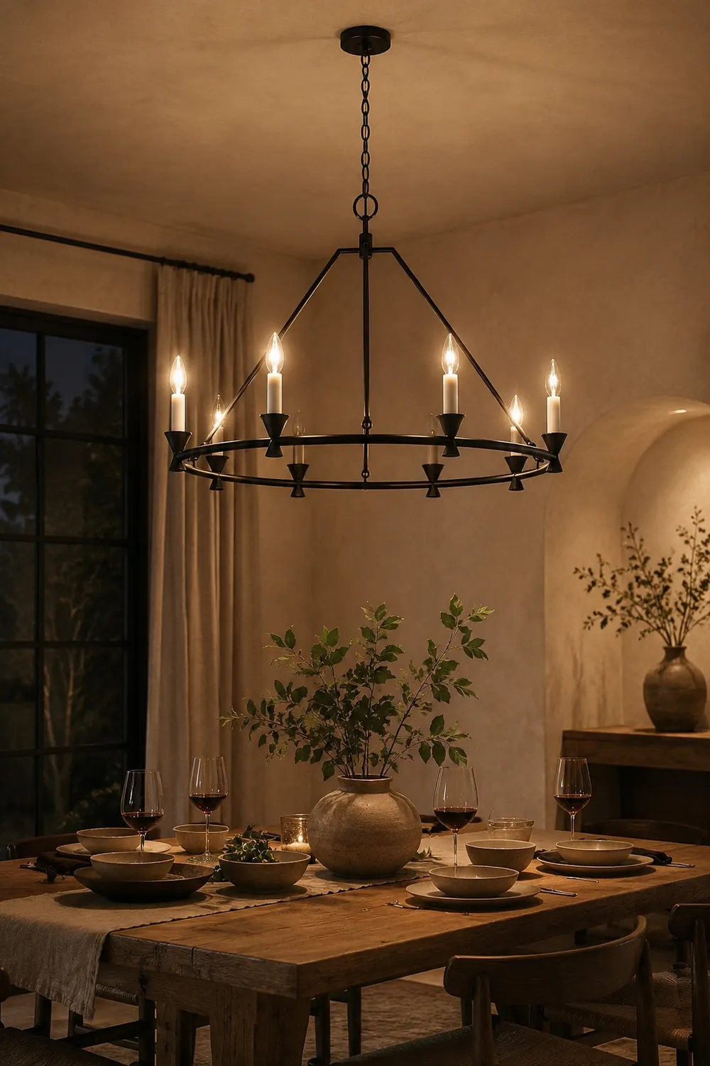 Minimalist Circular Keystone Chandelier - Lumpaz
