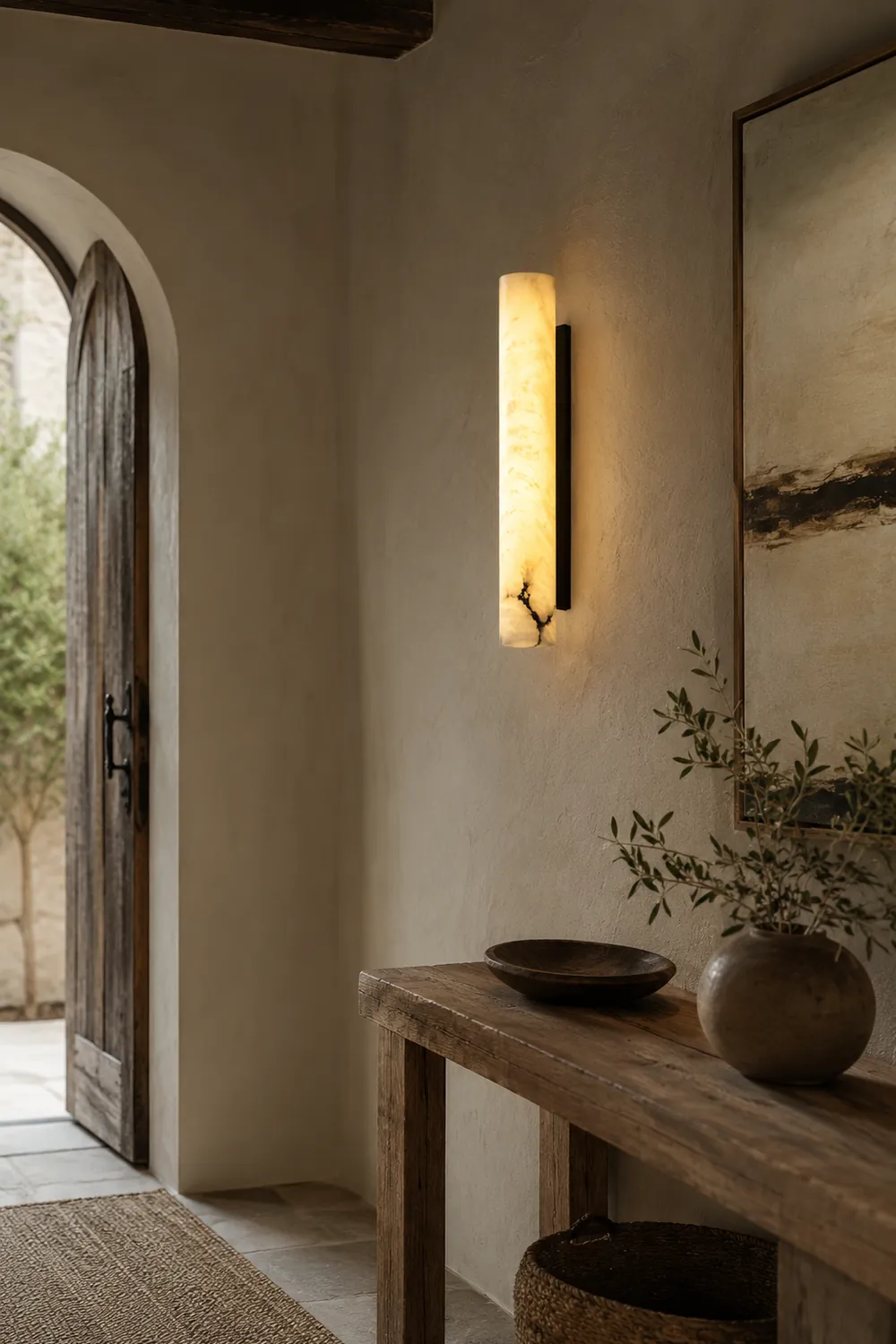 Vertical Alabaster Wall Lamp - Lumpaz