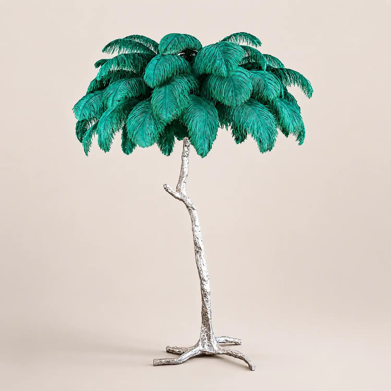 Colorful Ostrich Feather Floor Lamp - Lumpaz