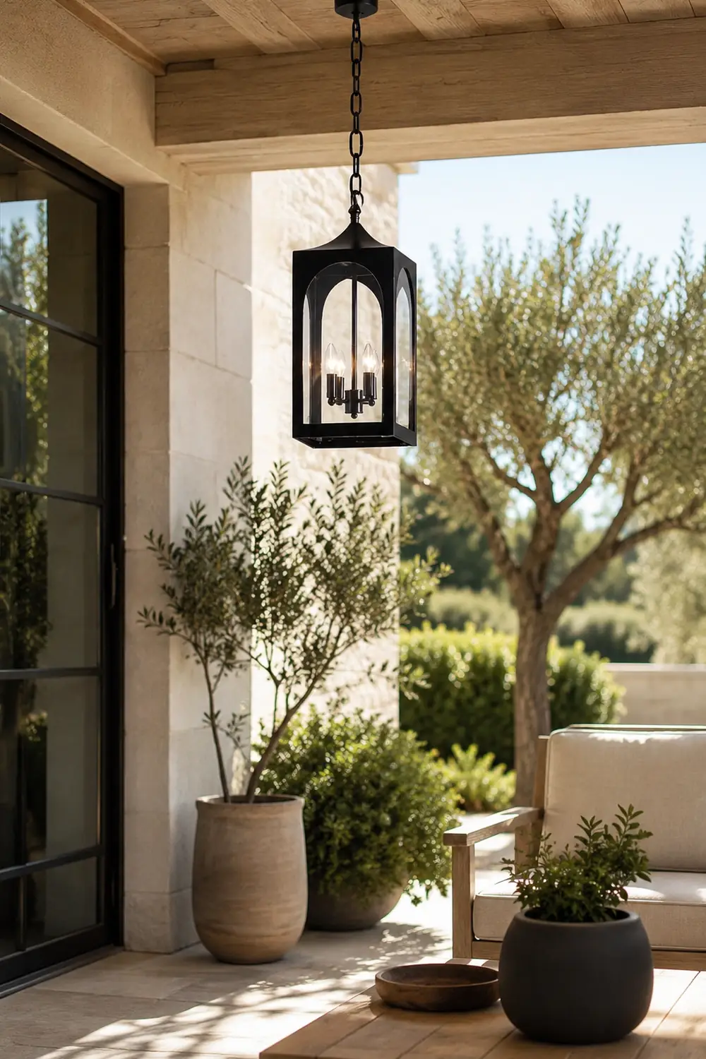 Caleb Vintage-Style Outdoor Lantern Pendant Light - Lumpaz