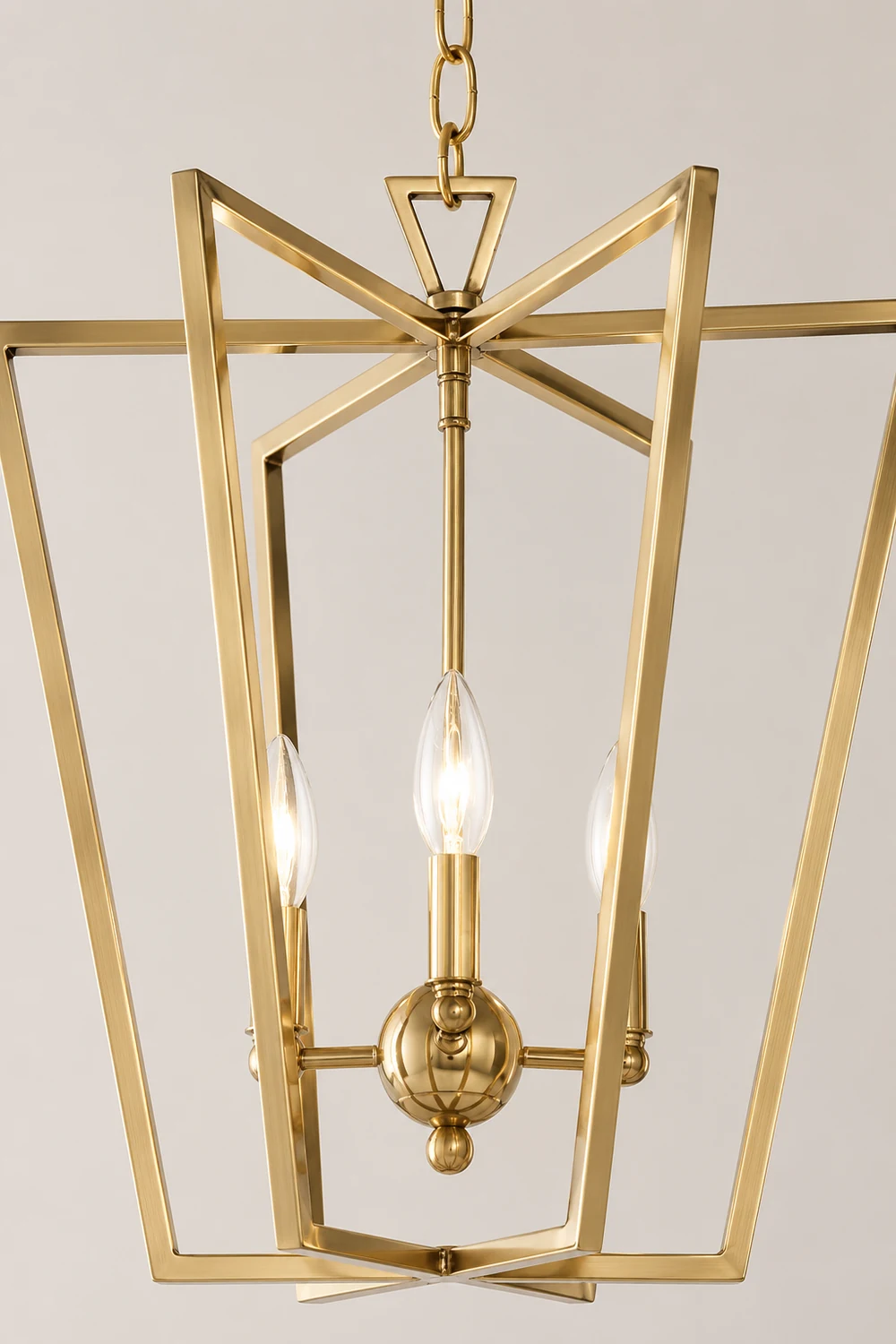 Frame gold cage chandelier - Lumpaz