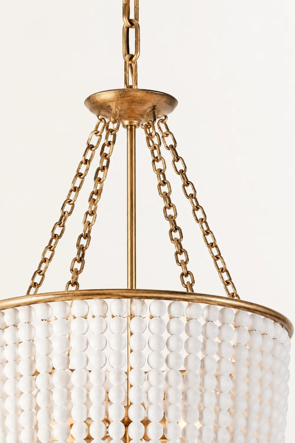 White Beaded Jacqueline Chandelier - Lumpaz