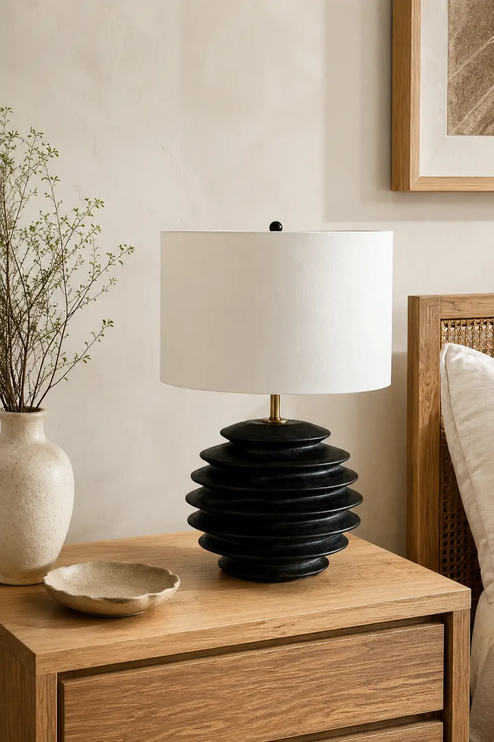 Modern Accordion Round Table Lamp - Lumpaz
