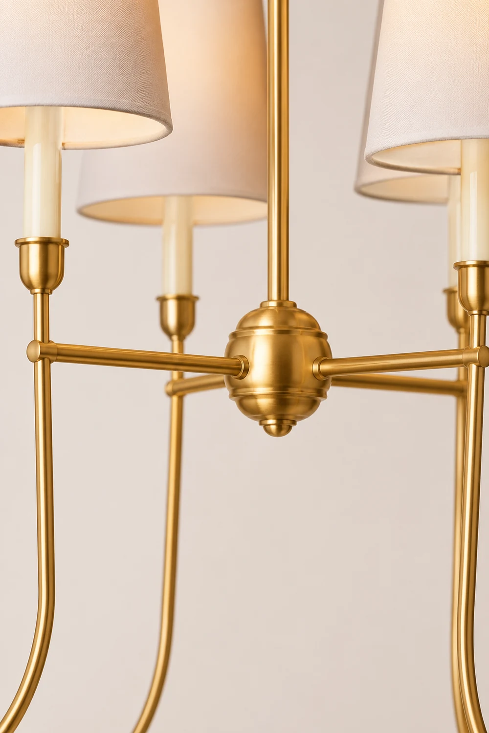 Vendome Gold Fabric Shade Chandelier - Lumpaz