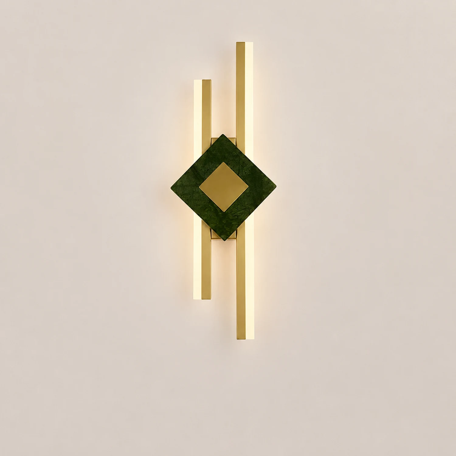 Green Marble Square LED Wall Light - Lumpaz