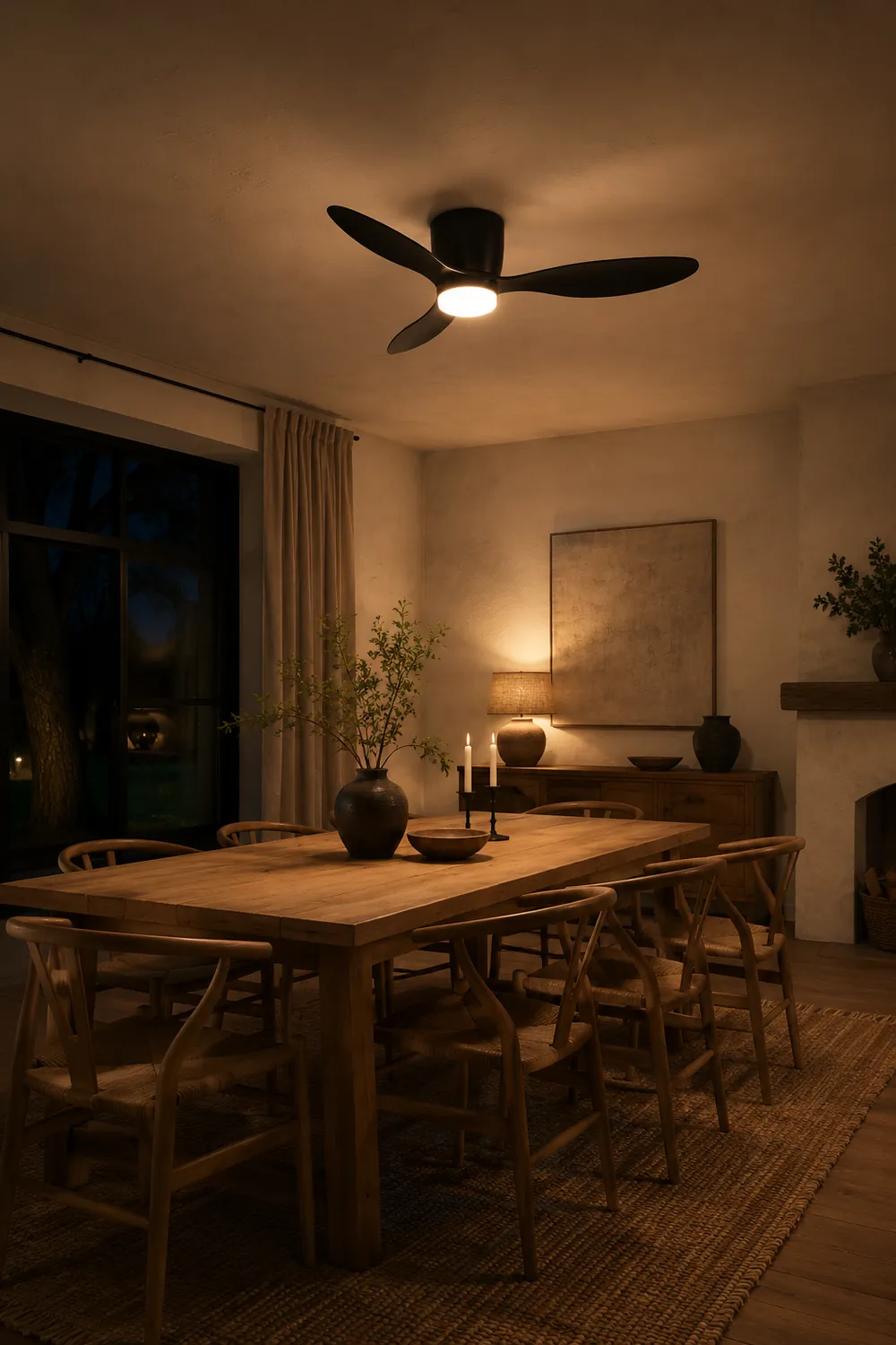 Recessed Fishtail Ceiling Fan Light - Lumpaz