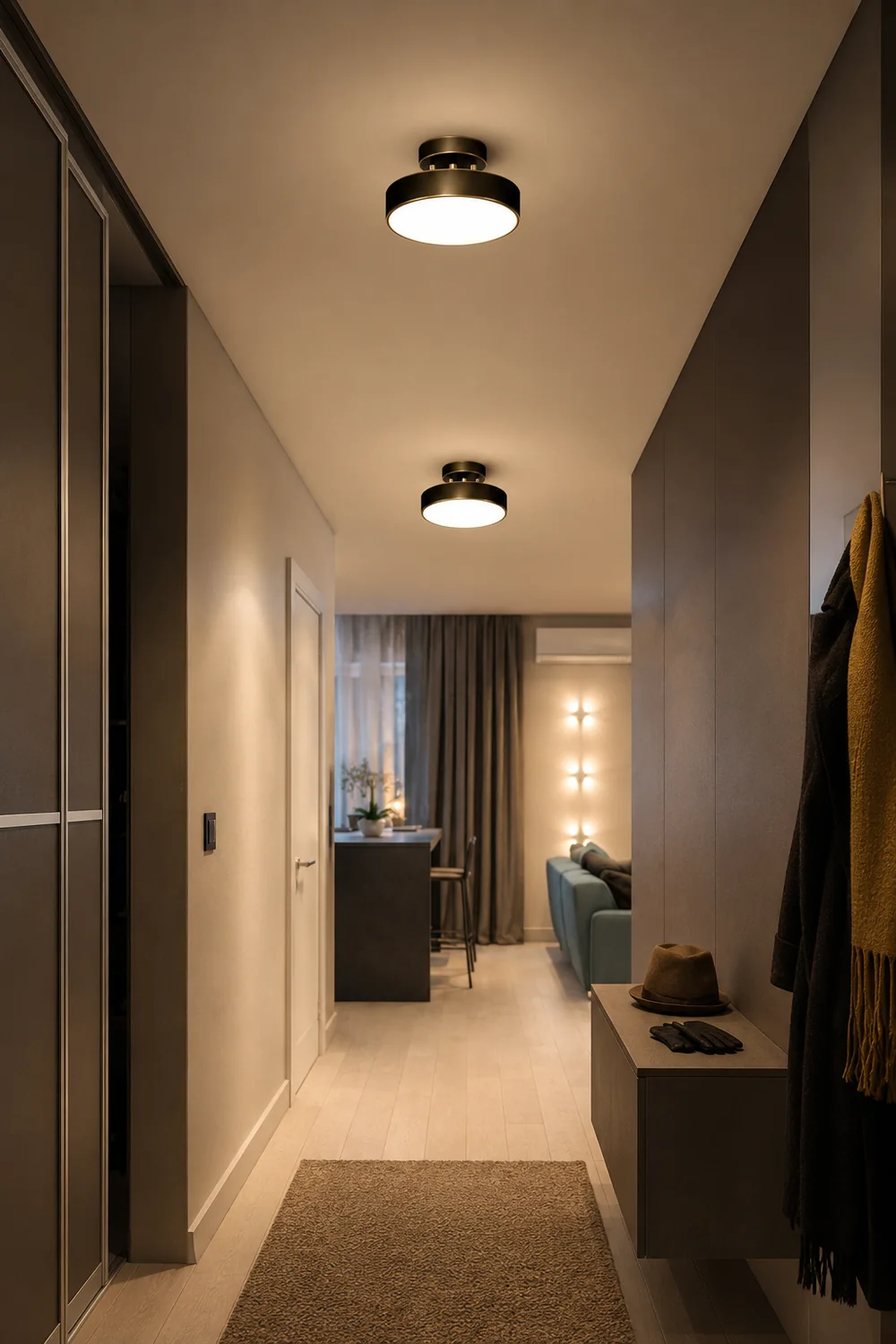 Nordic Industrial Simple Round LED Ceiling Light - Lumpaz